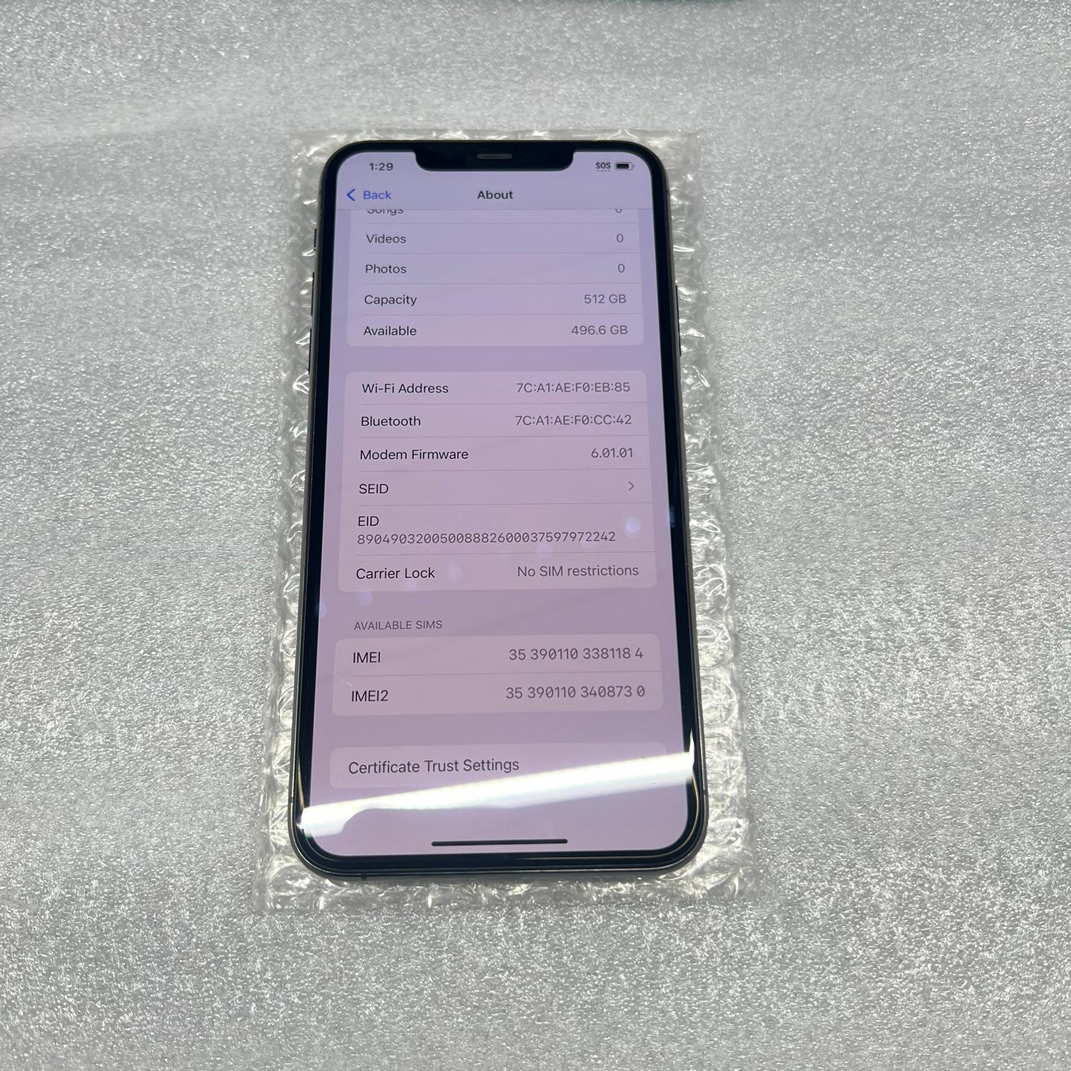 Apple iPhone 11 Pro Max – Unlocked – 512 GB – Space Gray