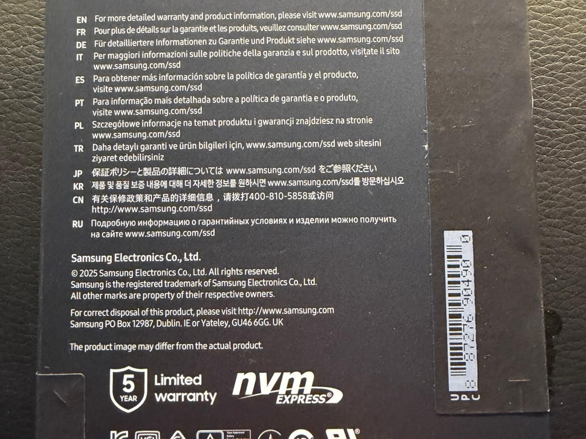 samsung 9100 pro pcie 5.0 x4 nvme m.2 ssd 2tb