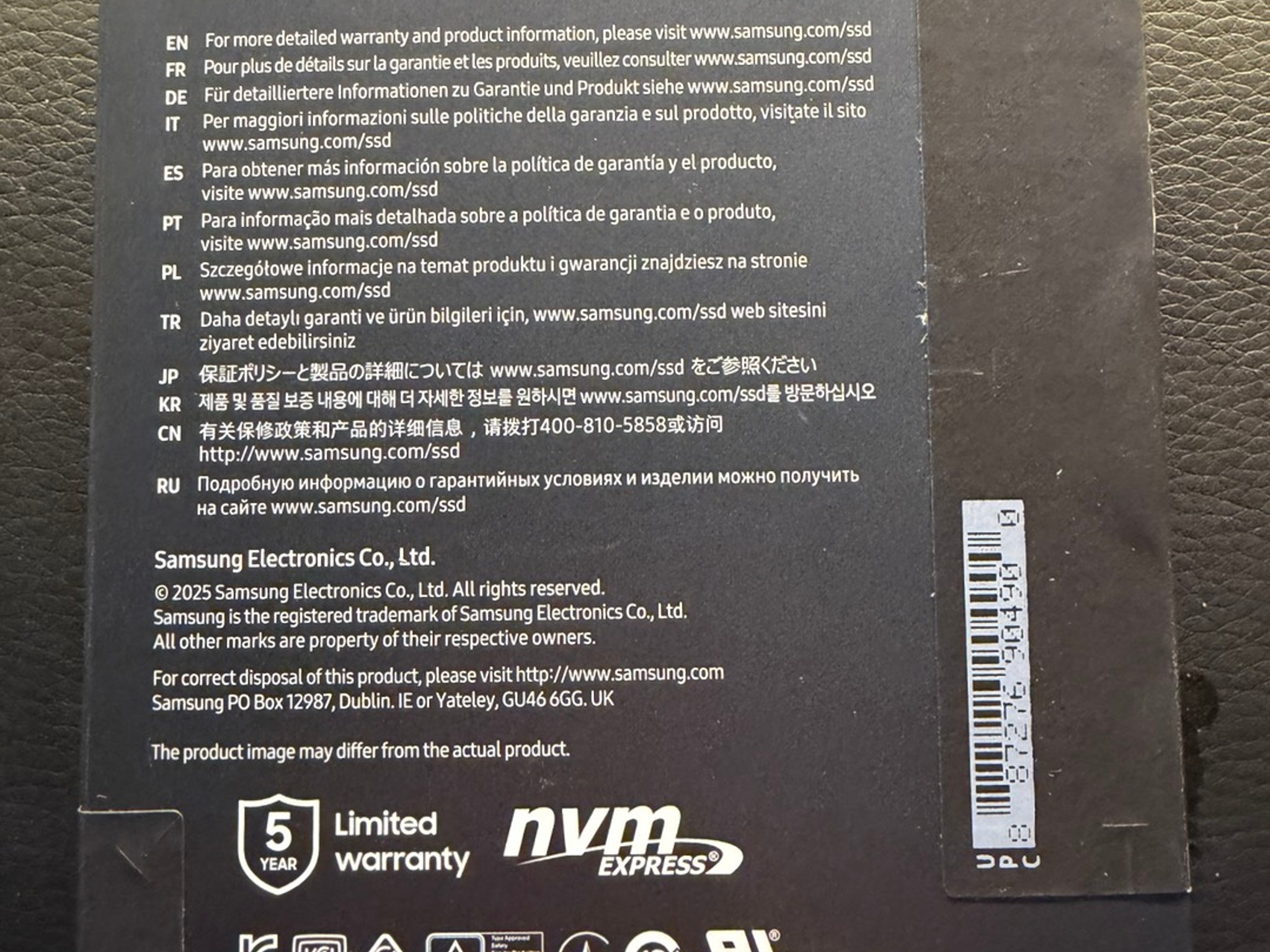 samsung 9100 pro pcie 5.0 x4 nvme m.2 ssd 2tb