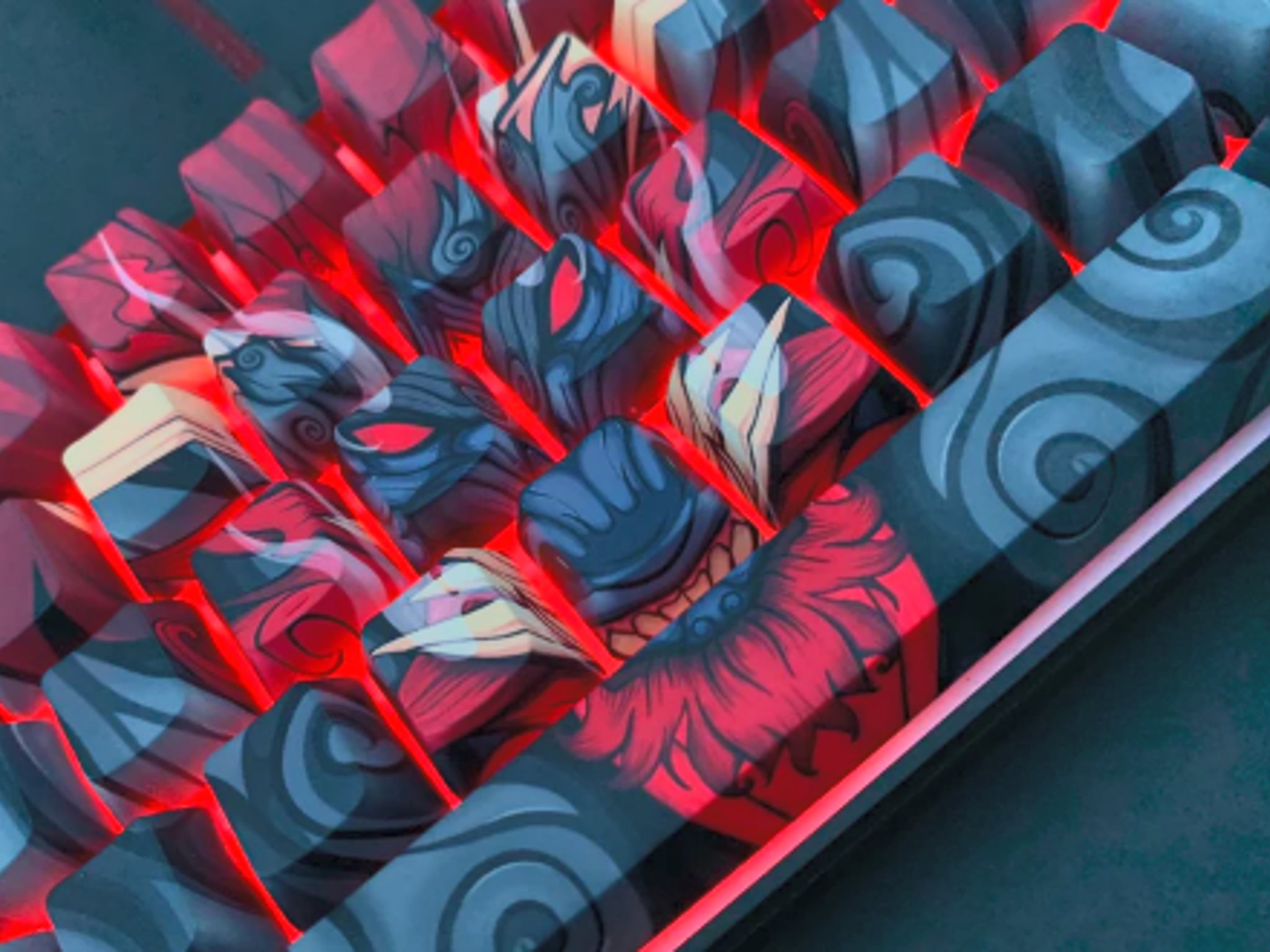 AlpheriorKeys Hayabusa 60% Mechanical RGB Keyboard (Red Oni Dragon)