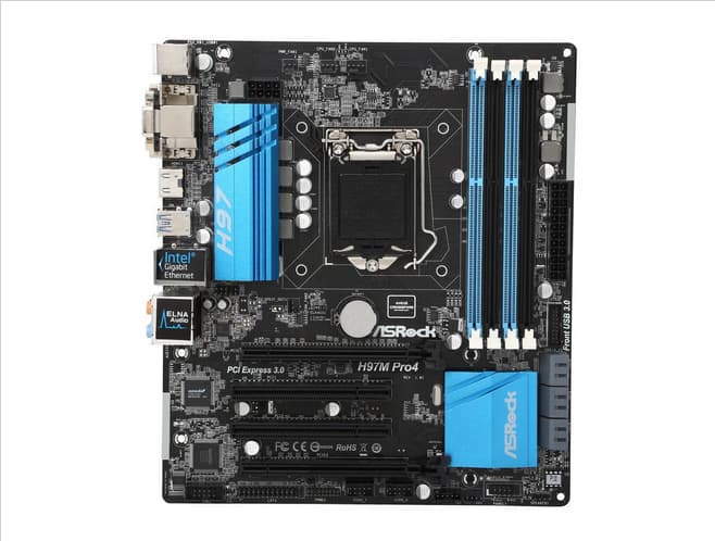 NEW ASRock Intel H97M Pro4 Motherboard, complete, sealed in original retail box