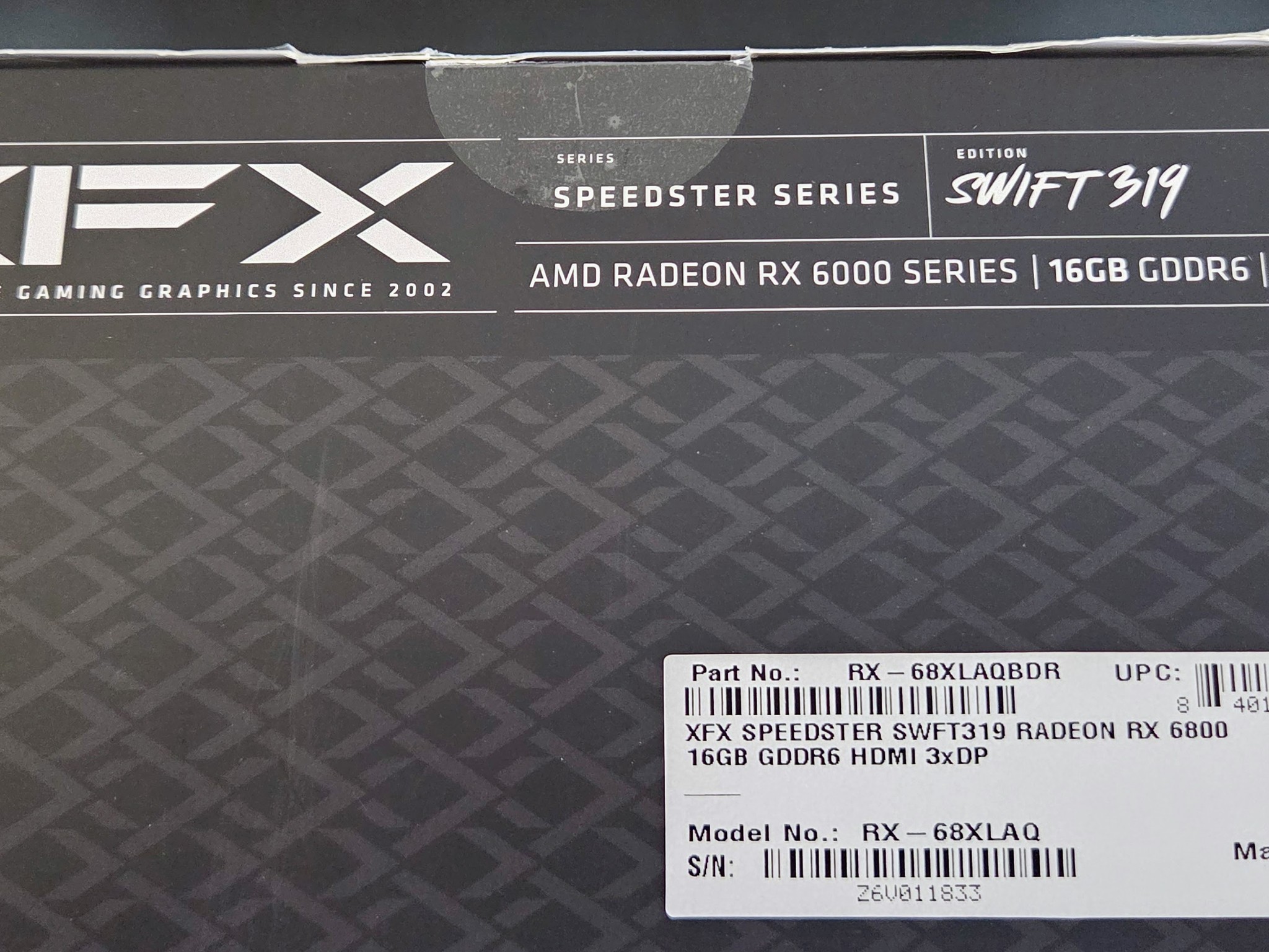 XFX Speedster SWFT 319 Radeon RX 6800