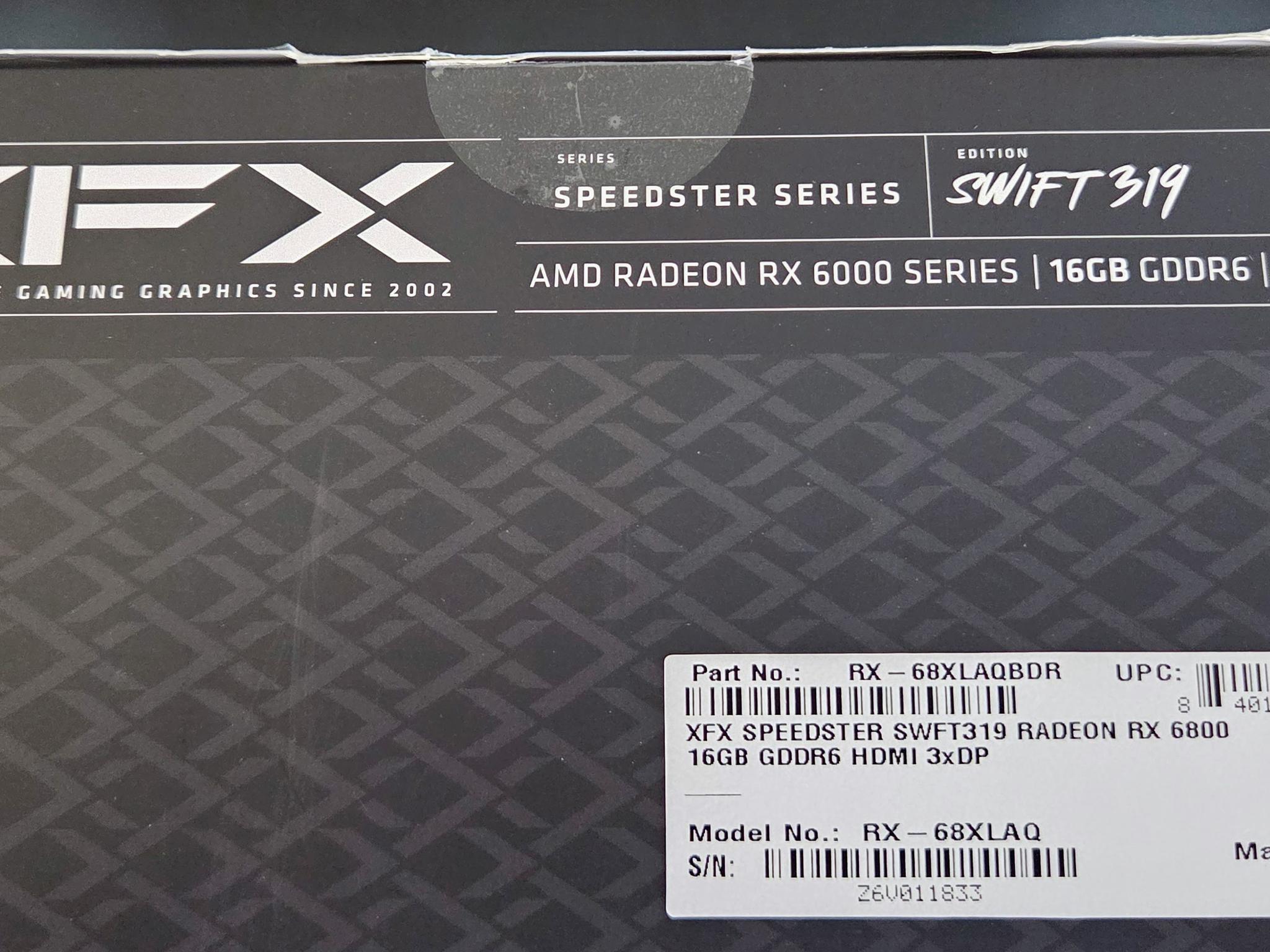 XFX Speedster SWFT 319 Radeon RX 6800