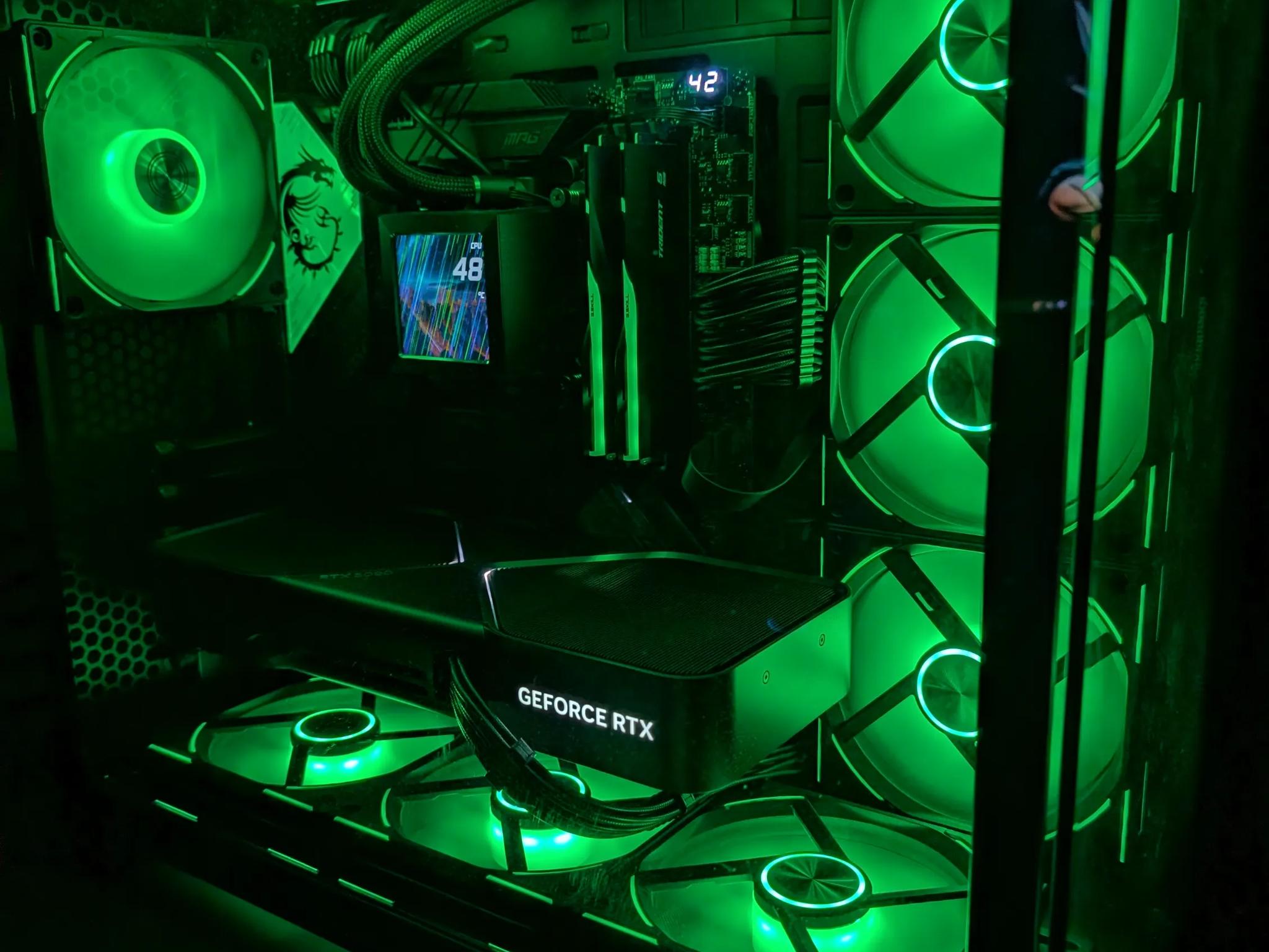i9-14900K, 64GB DDR5-6400, 1TB M.2 NVMe, 1500W Platinum PSU, WiFi – Liquid Cooled Gaming PC