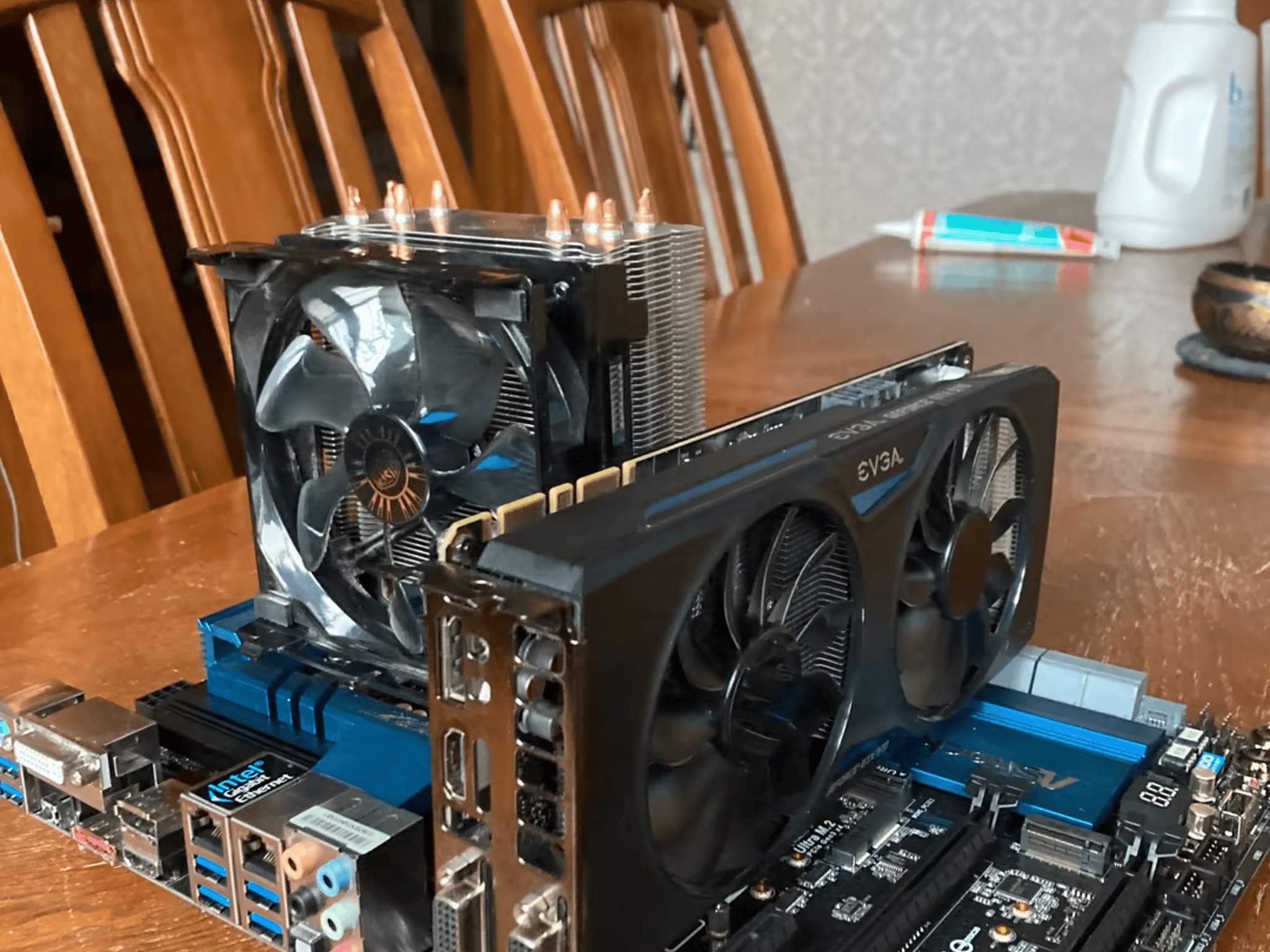 CPU GPU MOTHERBOARD RAM PSU HDD COMBO EVERYTHING FOR A GAMING PC EXCEPT A CASE!