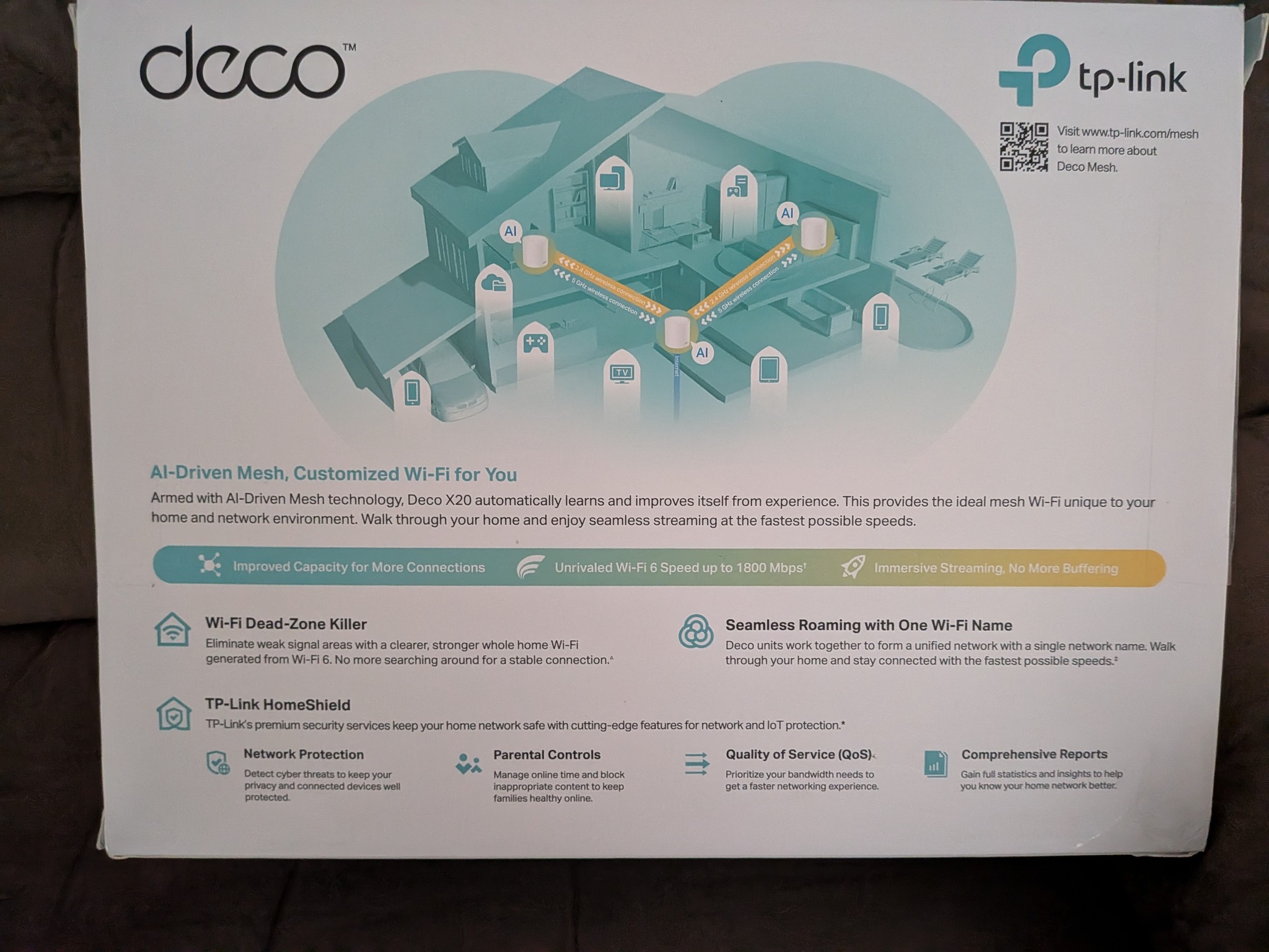 AX1800 Whole Home Wi-Fi 6 MESH System