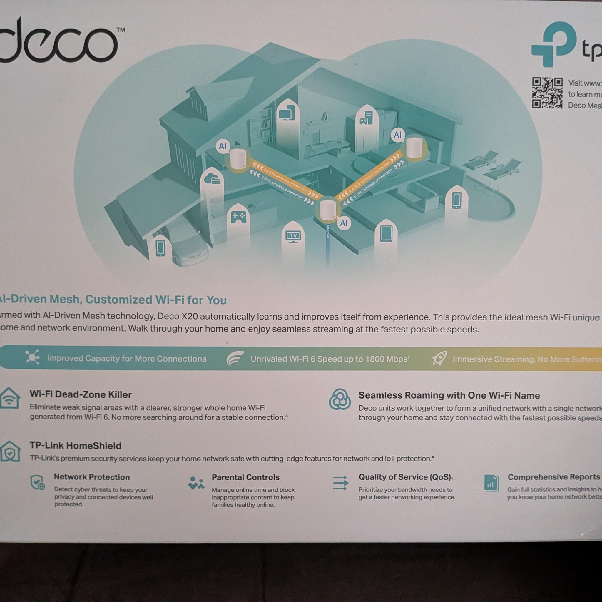 AX1800 Whole Home Wi-Fi 6 MESH System