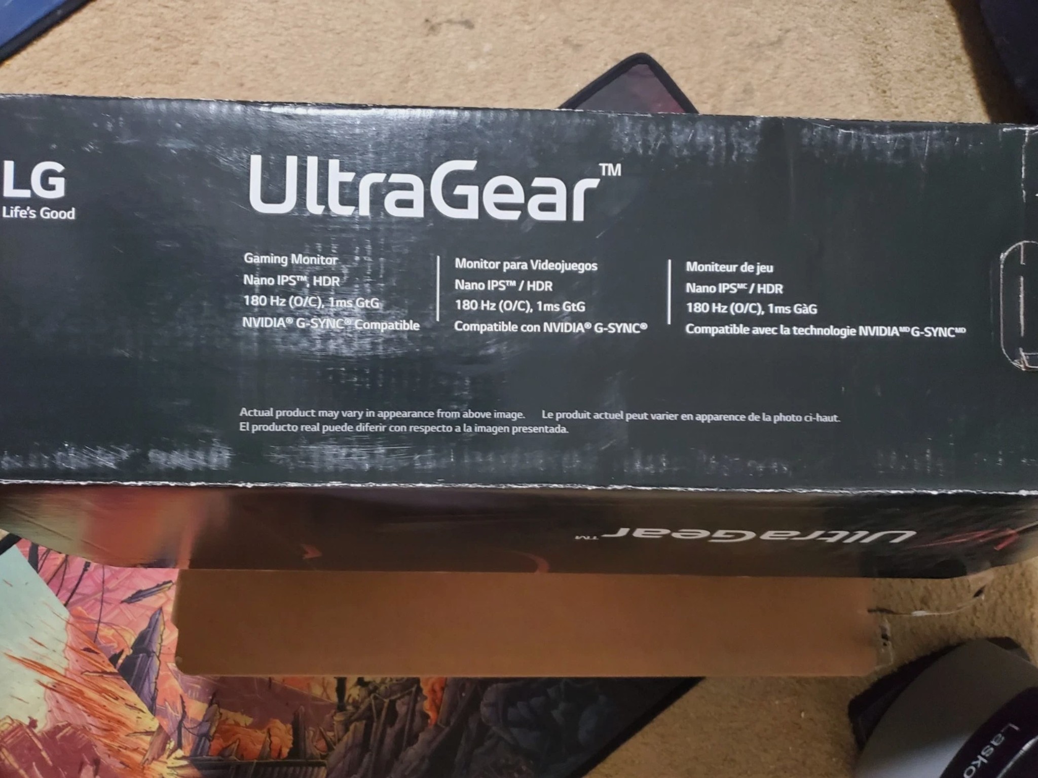 LG UltraGear 27GP850-B 27" 2k QHD 2k 180Hz OC Nano IPS Gaming Monitor w/ ORG box
