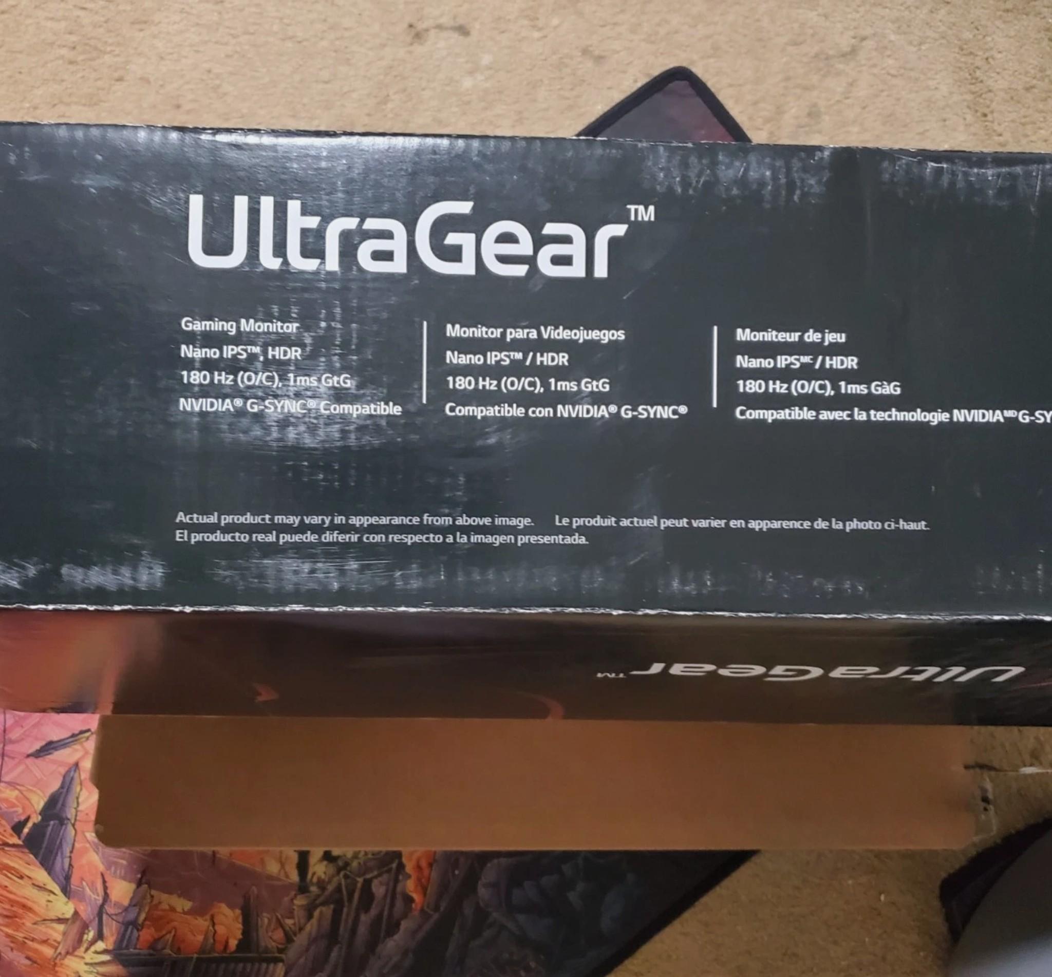 LG UltraGear 27GP850-B 27" 2k QHD 2k 180Hz OC Nano IPS Gaming Monitor w/ ORG box