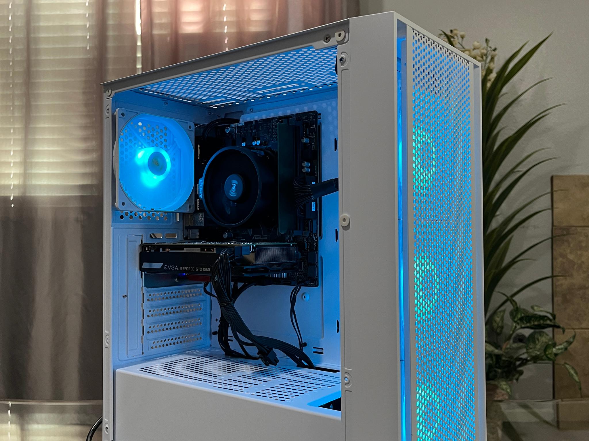 GTX 1060 6GB, Ryzen 5 2600, 8GB RAM | White RGB Gaming Computer/Pc