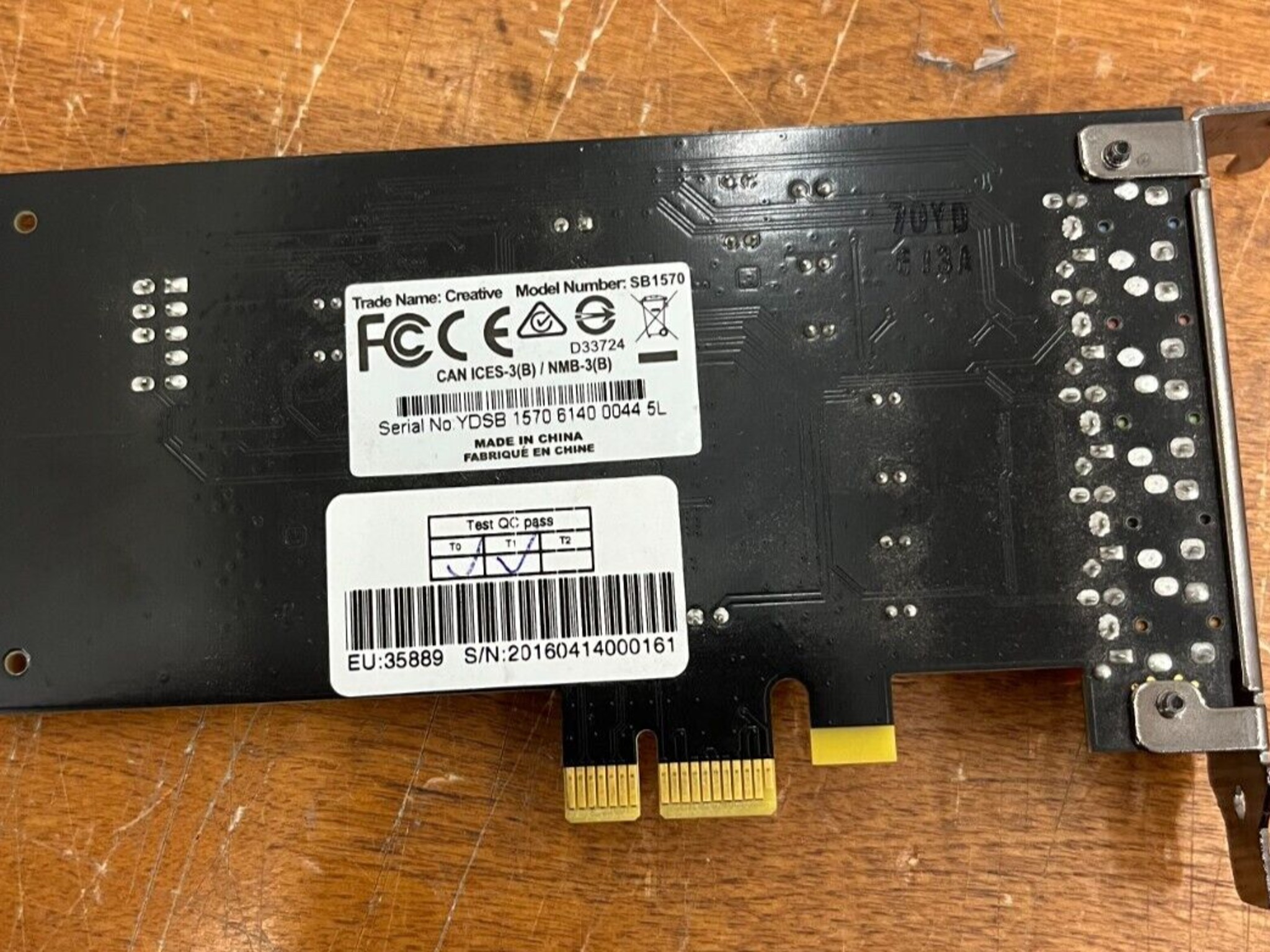 Sound Blaster Audigy FX SB1570 PCIE 5.1 Sound Card