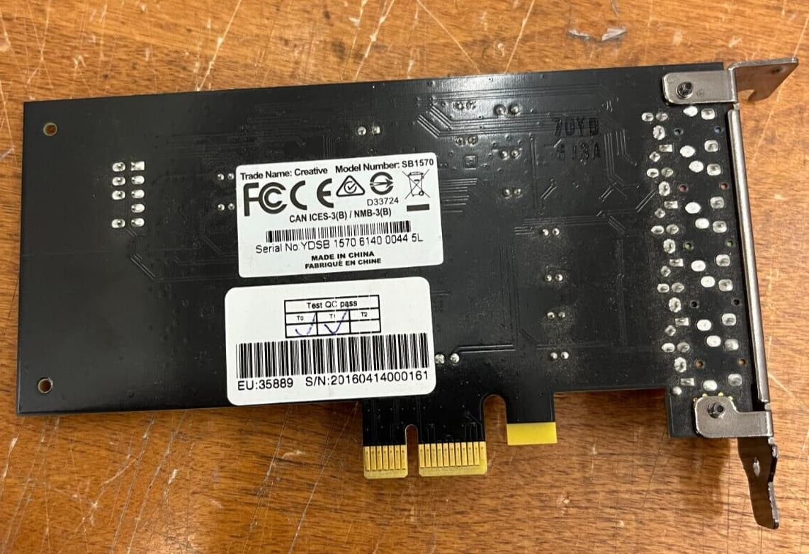 Sound Blaster Audigy FX SB1570 PCIE 5.1 Sound Card