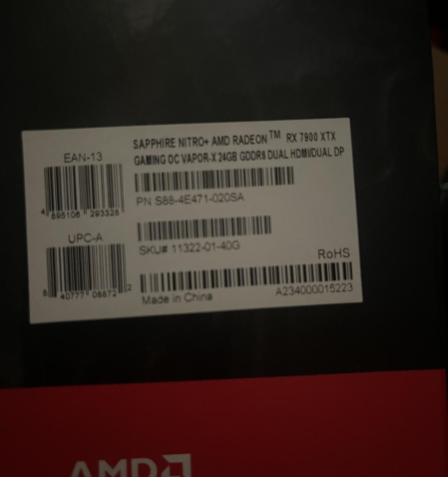 7900XTX Saphire Nitro+ 24GB