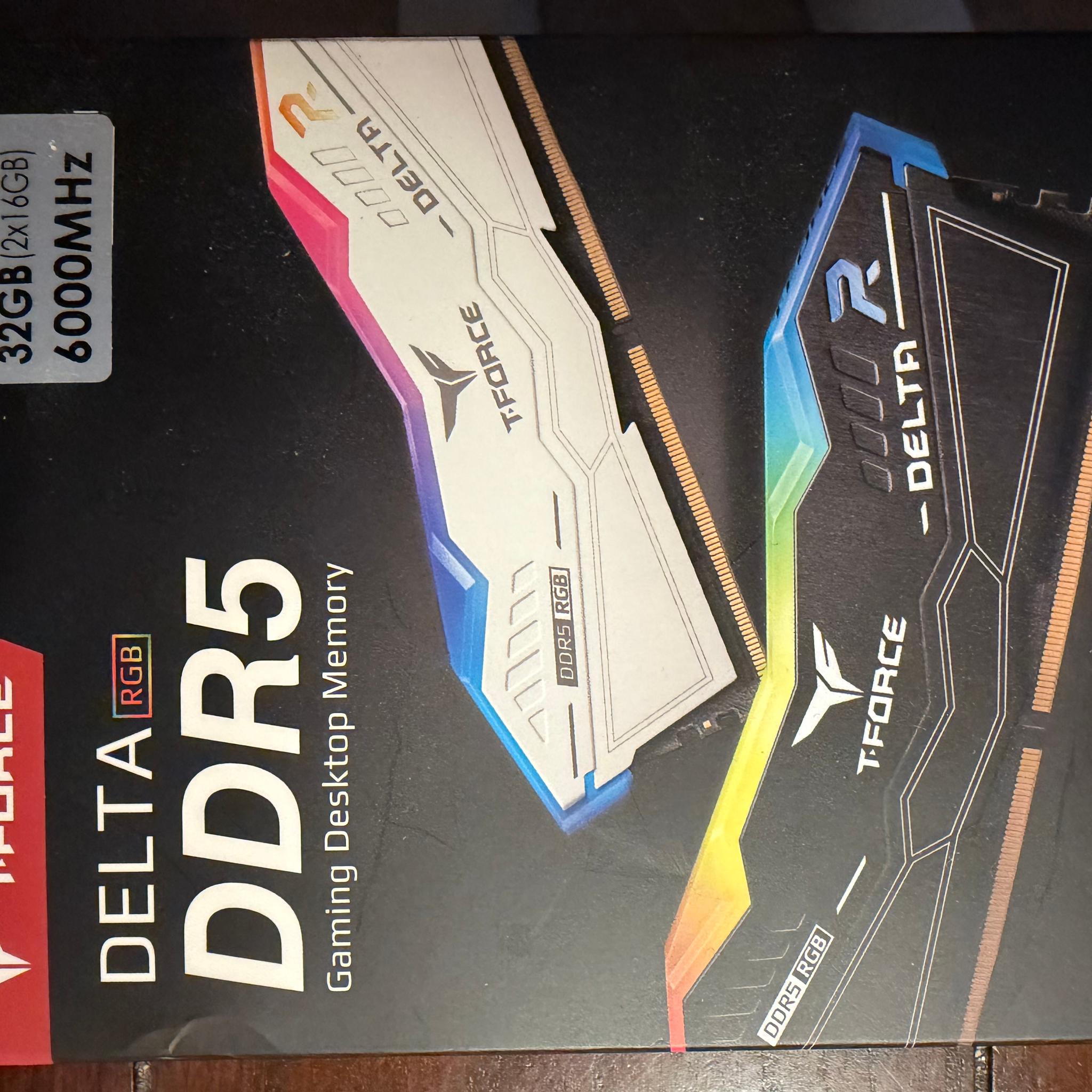 TEAMGROUP T-Force Delta RGB DDR5 Ram 32GB (2x16GB) 6000MHz PC5-48000 CL30
