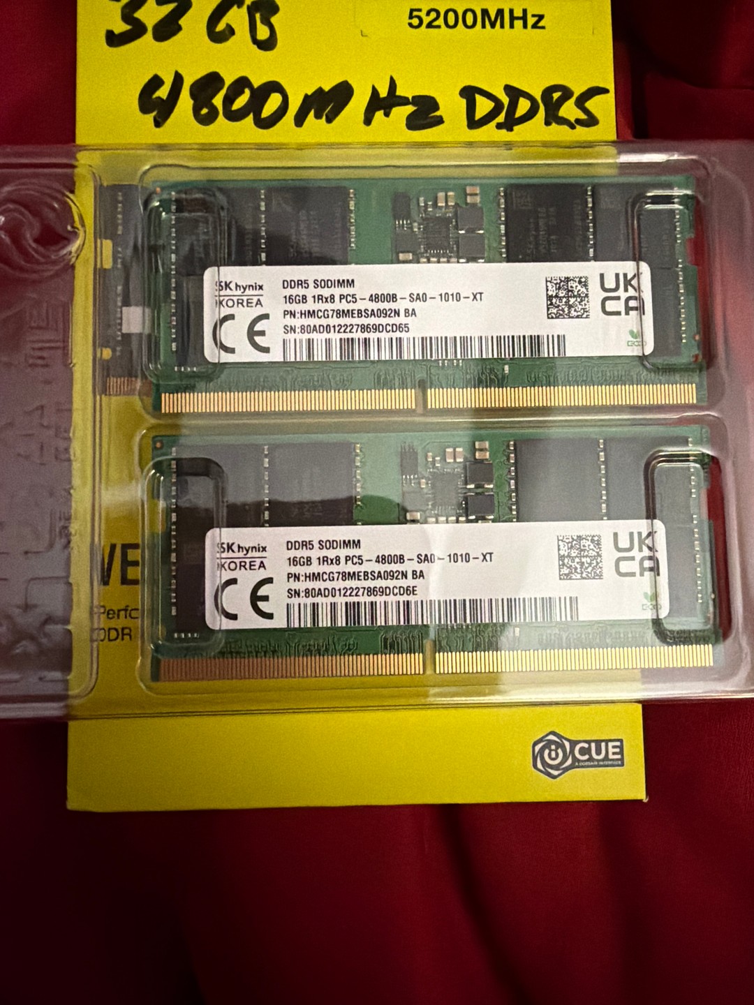 DDR5 Sodimm 32GB 4800 Dual Channel SK Hynix | Jawa