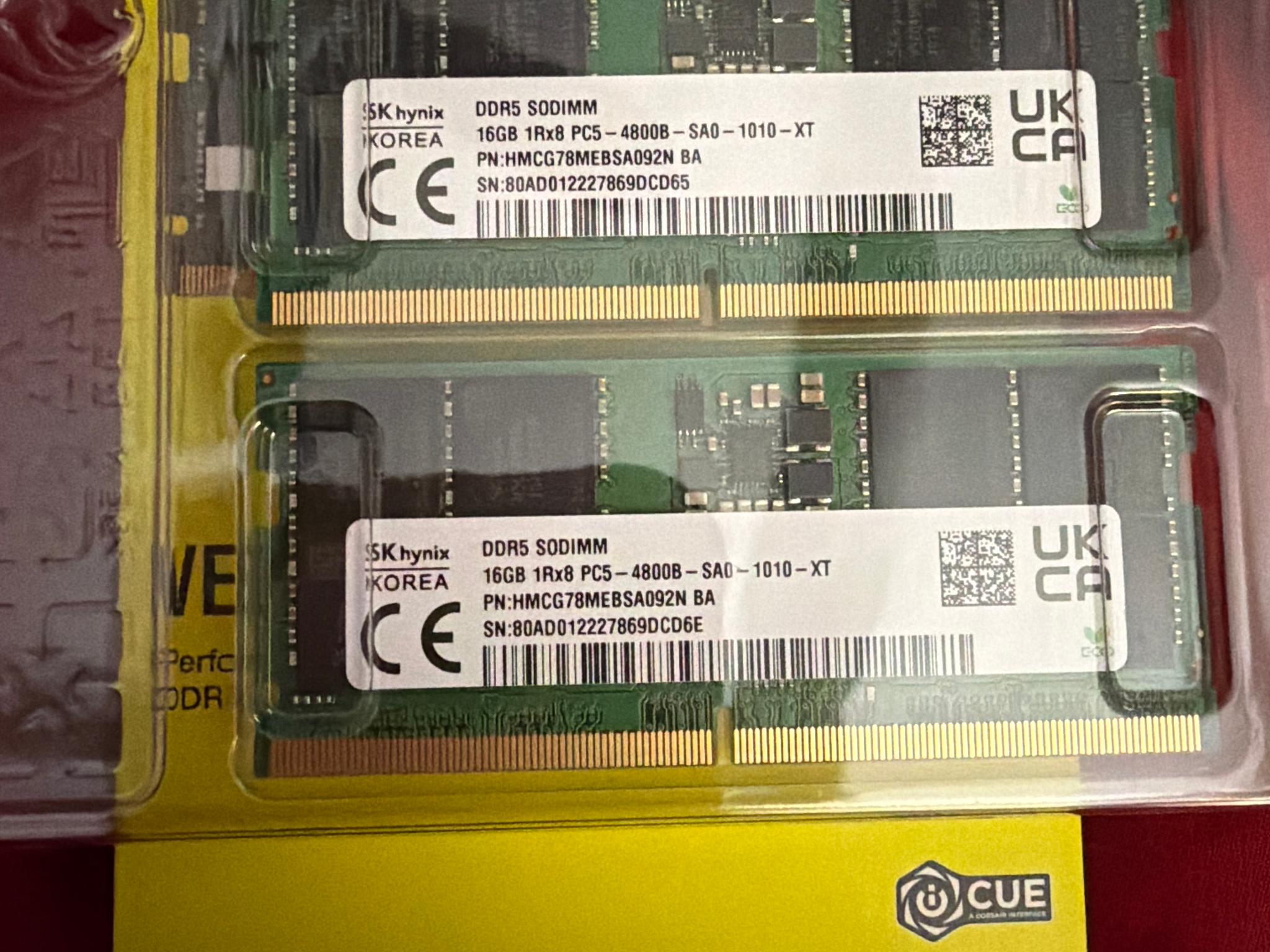 DDR5 Sodimm 32GB 4800 Dual Channel SK Hynix