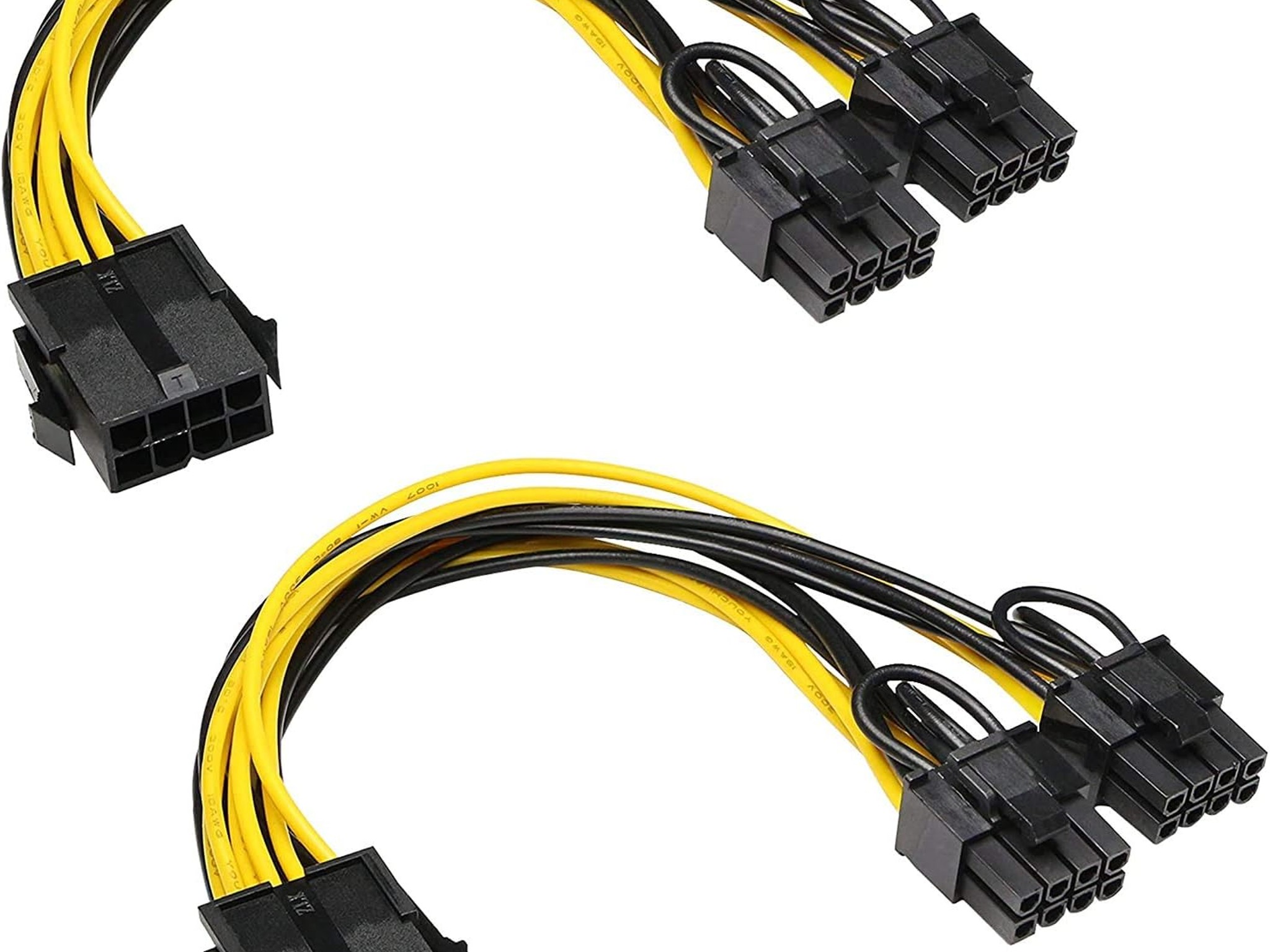 Power Cable 8 Pin Dual PCIe 8 Pin (6+2) Graphics Card PCI Express Power Adapter GPU VGA Y-Splitter