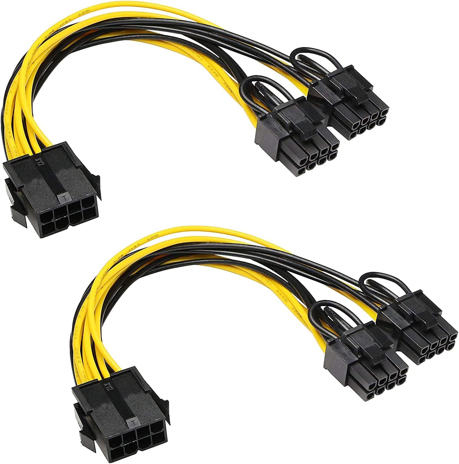 Power Cable 8 Pin Dual PCIe 8 Pin (6+2) Graphics Card PCI Express Power Adapter GPU VGA Y-Splitter