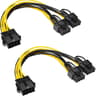 Power Cable 8 Pin Dual PCIe 8 Pin (6+2) Graphics Card PCI Express Power Adapter GPU VGA Y-Splitter