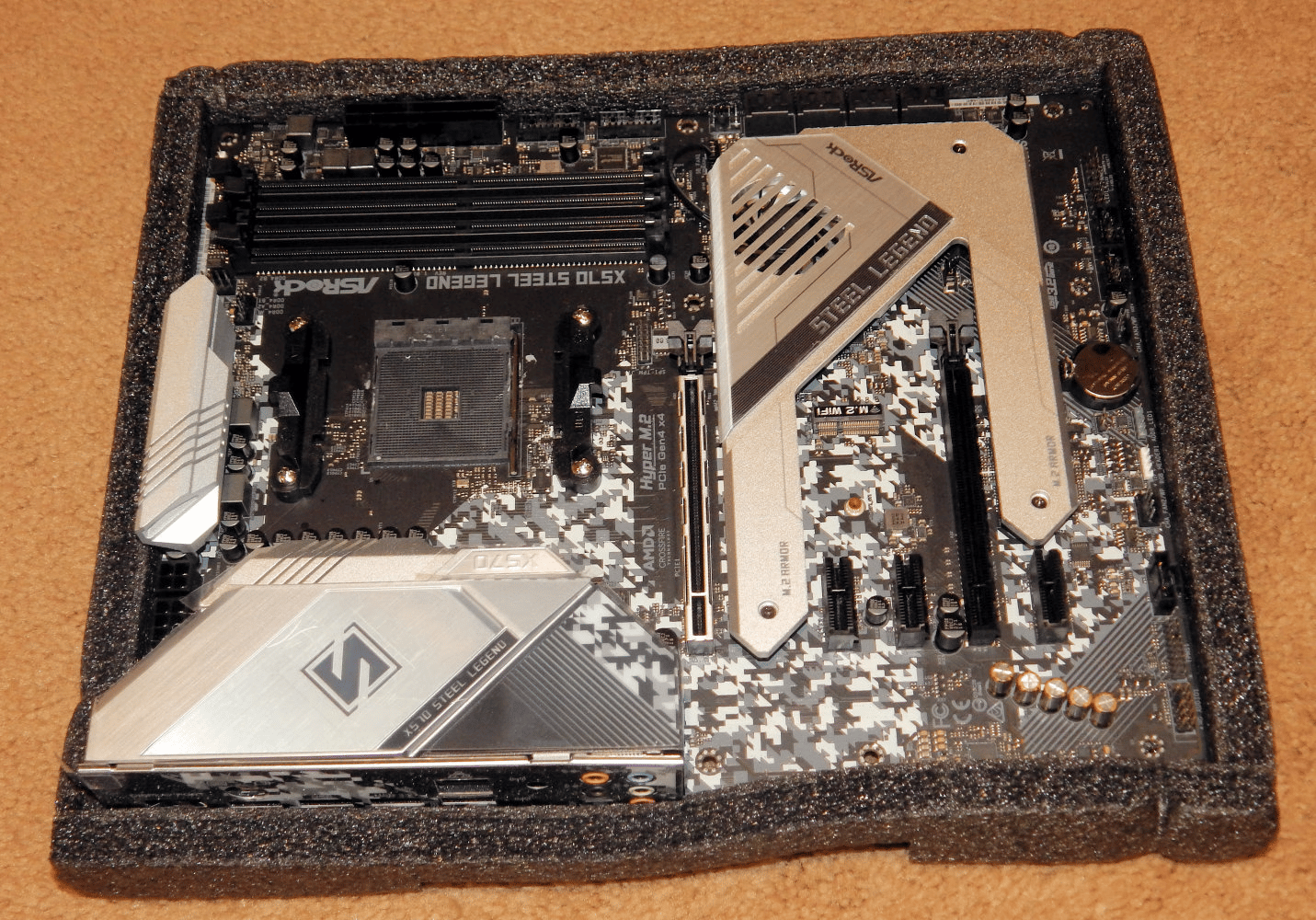ASROCK X570 STEEL LEGEND SOCKET AM4 MOTHERBOARD, USED ONCE