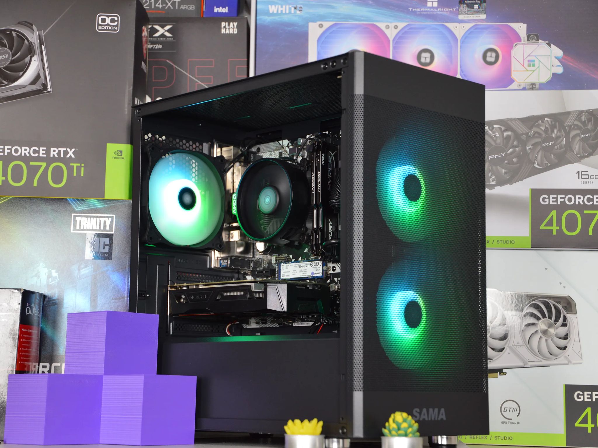 ⚫🟣| GTX 1050 Ti 4GB | Ryzen 3 3200G | 16GB DDR4 RAM | 512GB NVME SSD | Royal Night |