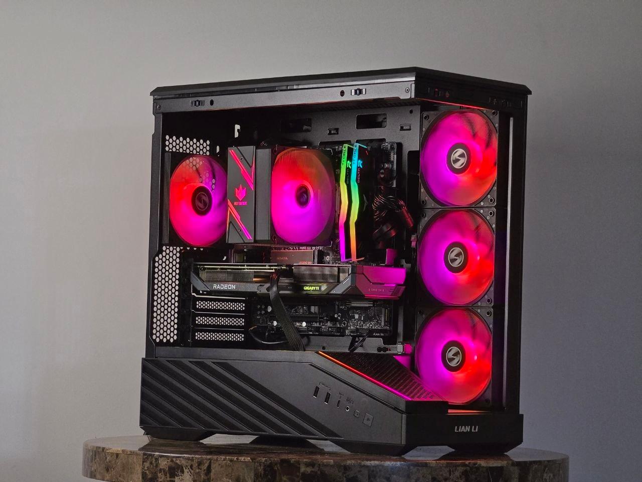 FREE SHIP 🖤🌈 Black RGB Gaming PC | RX 9060 XT 16 GB | AMD Ryzen 7 5700X | 1 TB NVME | 32 GB DDR4