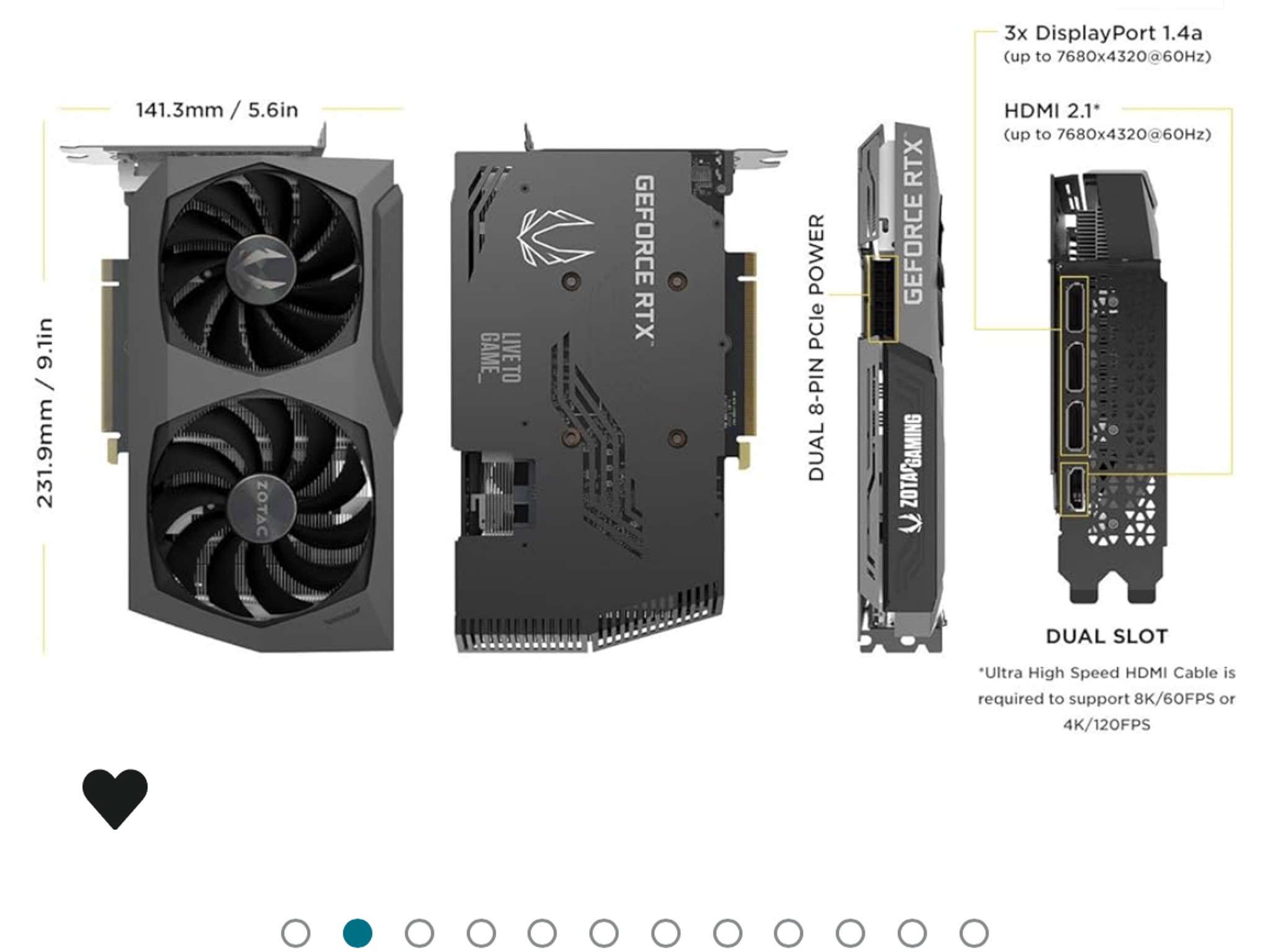 RTX 3070 Zantac gaming twin edge OC