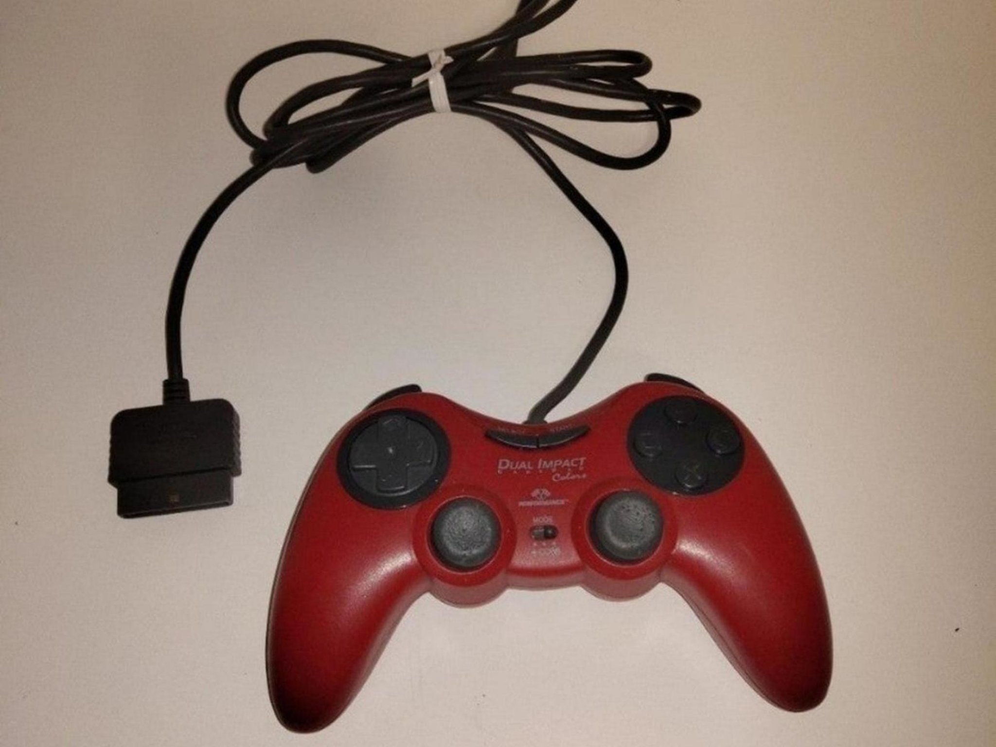 Sony PlayStation PS1 PS2 Red Dual Shock Analog Controller Video Game Gaming