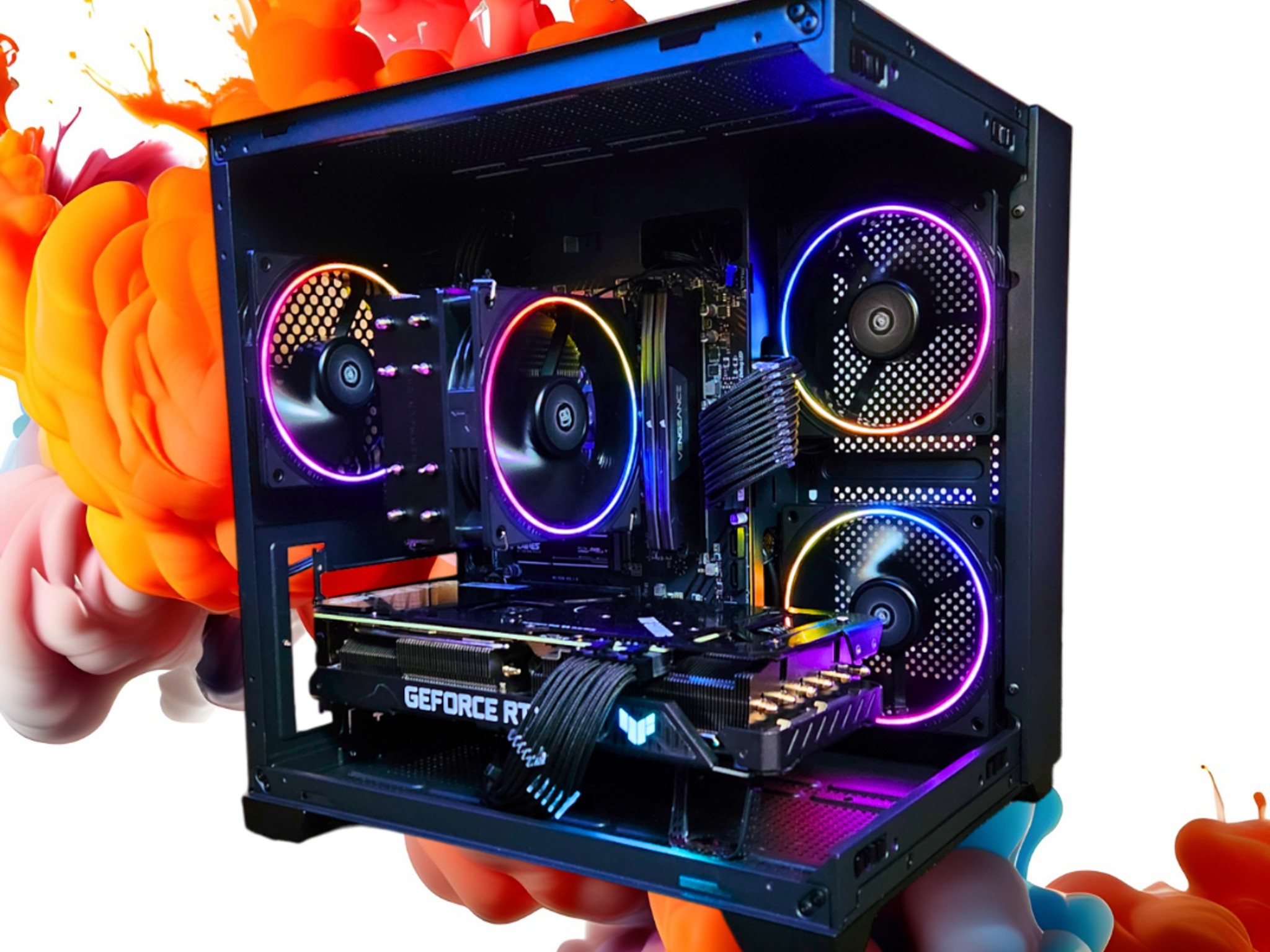 😇Archangel🗡: RTX 3070 TI | Ryzen 7600x | 32GB DDR5 RAM | 1TB SSD | 4 RGB Ring Fans | Black RGB PC