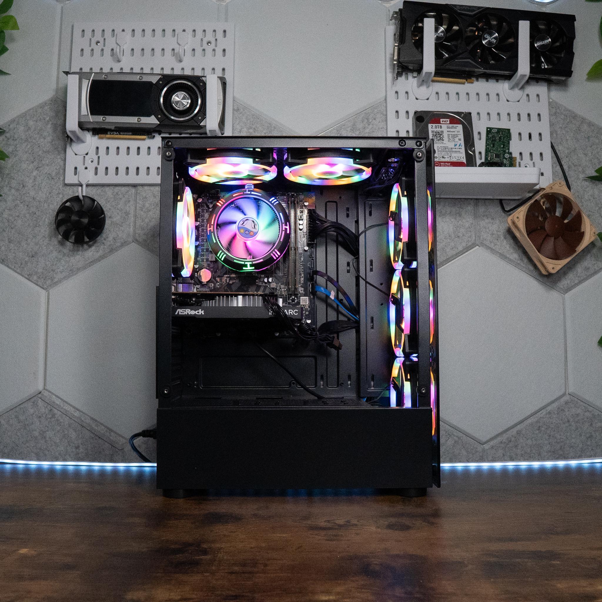 🍬🌠 BUDGET - FORTNITE Ready GAMING PC | RYZEN 5 1600X | INTEL ARC A380 6GB | 16GB DDR4 RAM | 1.25TB |