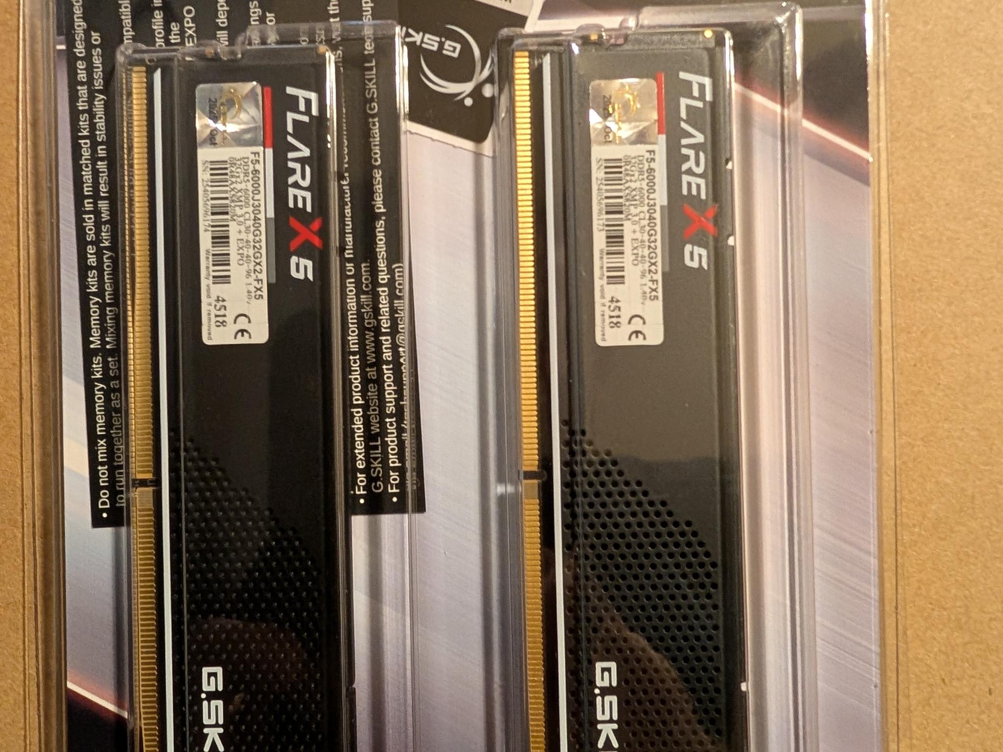 G.SKILL Flare X5 DDR5-6000 CL30 64GB (2x32GB) DIMM Desktop Memory XMP 3.0 EXPO