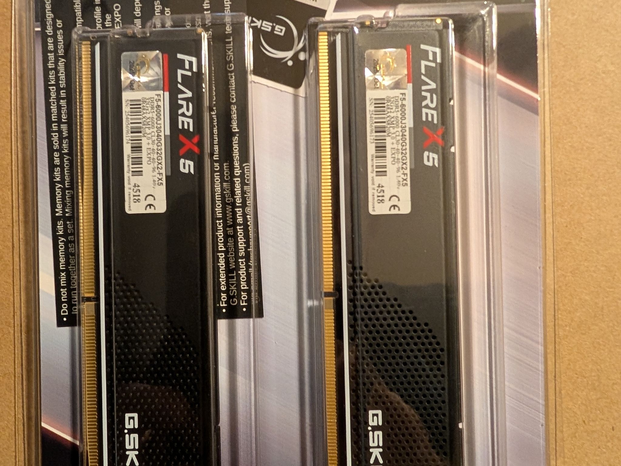 G.SKILL Flare X5 DDR5-6000 CL30 64GB (2x32GB) DIMM Desktop Memory XMP 3.0 EXPO