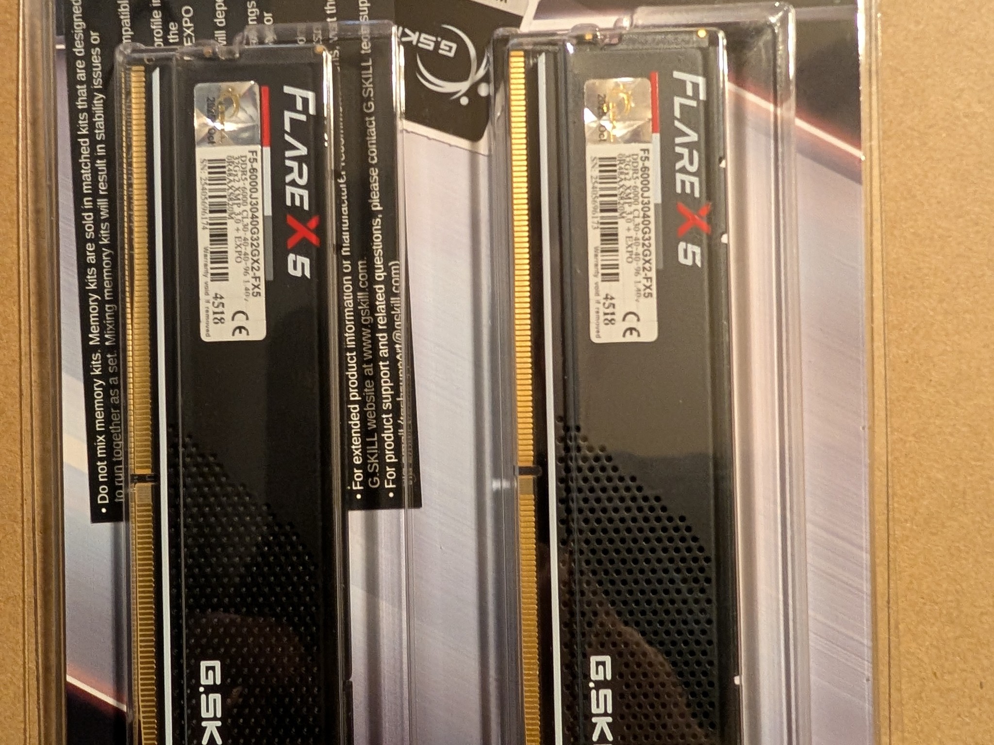 G.SKILL Flare X5 DDR5-6000 CL30 64GB (2x32GB) DIMM Desktop Memory XMP 3.0 EXPO