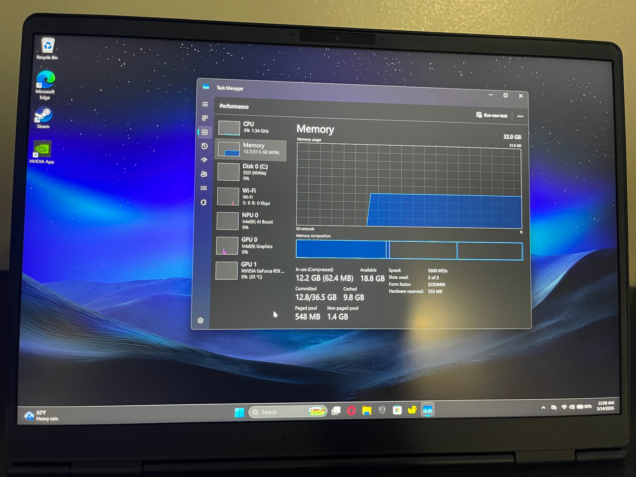 👽Alienware X16 Gaming laptop / RTX 5060 / I9 ultra 275HX 24-core/ 32gb DDR5/ 1TB NVMe🛸
