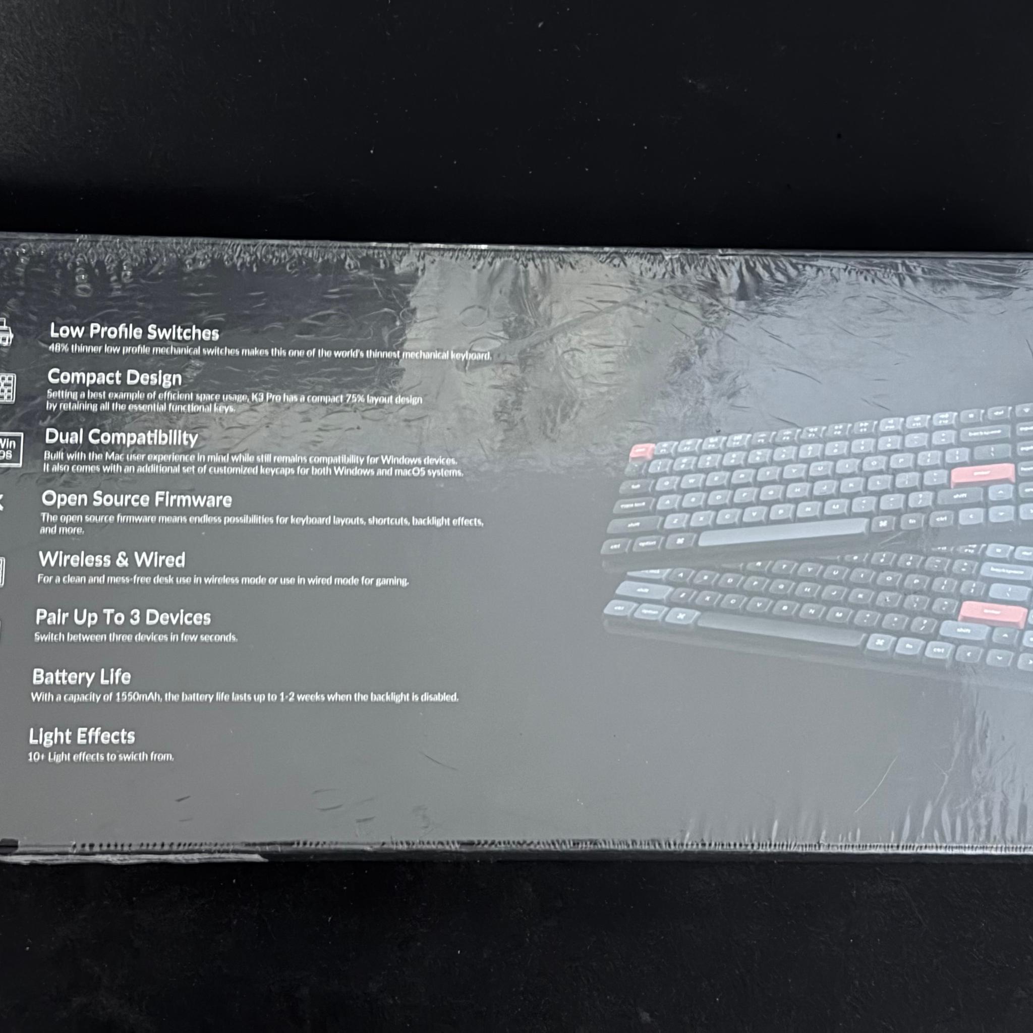 Keychron K3 Pro Wireless Mechanical Keyboard 75% Layout QMK/VIA Programmable