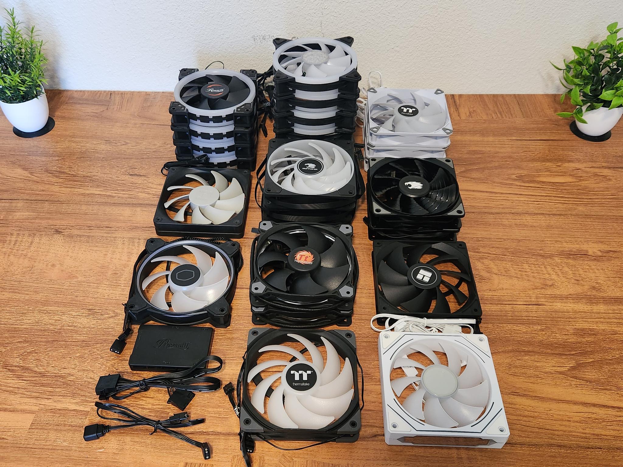 Lot of 24x Fans! | 120mm | Fan Hub | Multi-Branded | Negotiable