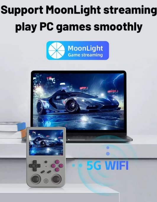 ANBERNIC RG353V Transparent Purple Game Console + 64GB SD (includes 4000+ games)