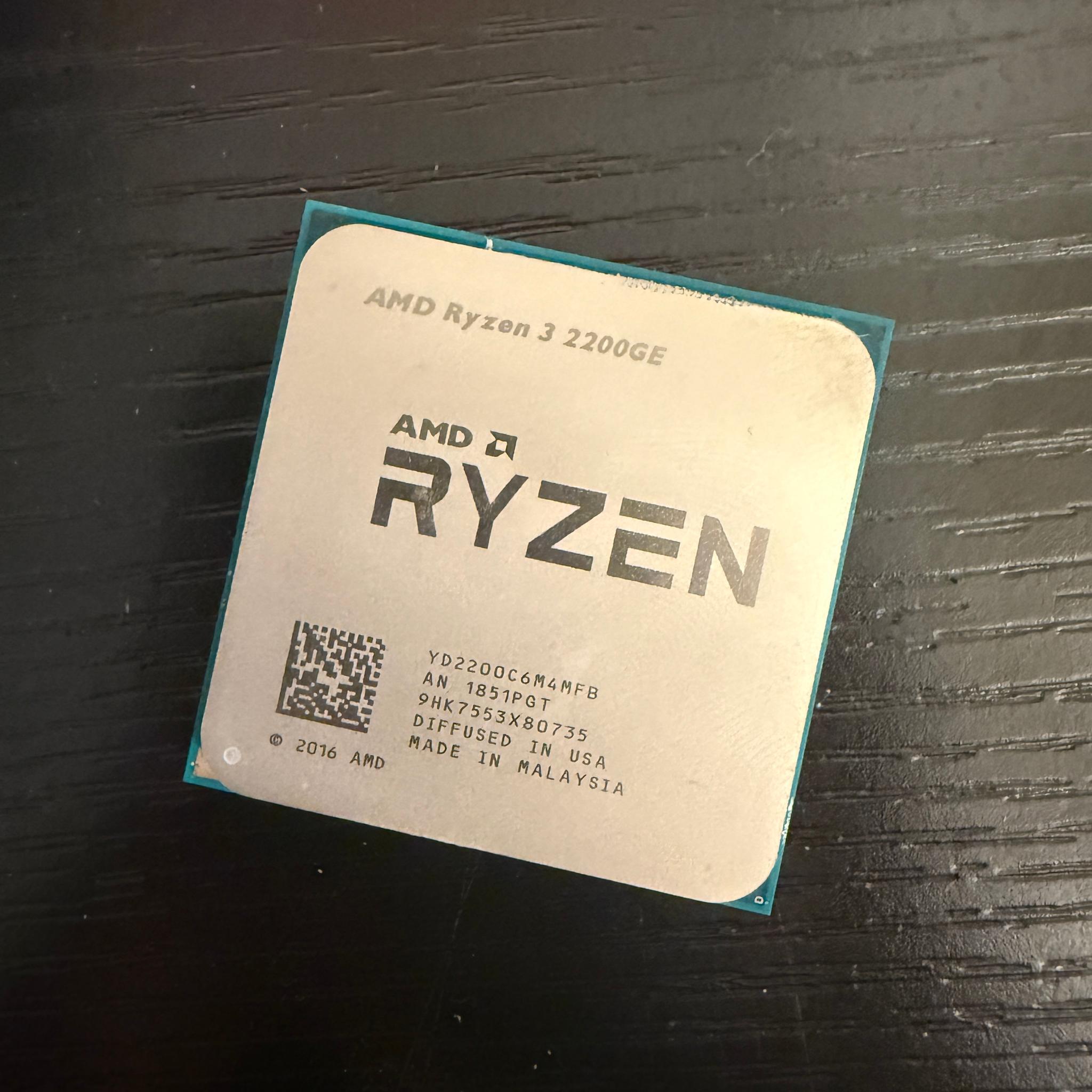 AMD Ryzen 3 2200GE With Wraith Stealth Cooler. 35w Low Power CPU With Radeon Graphics