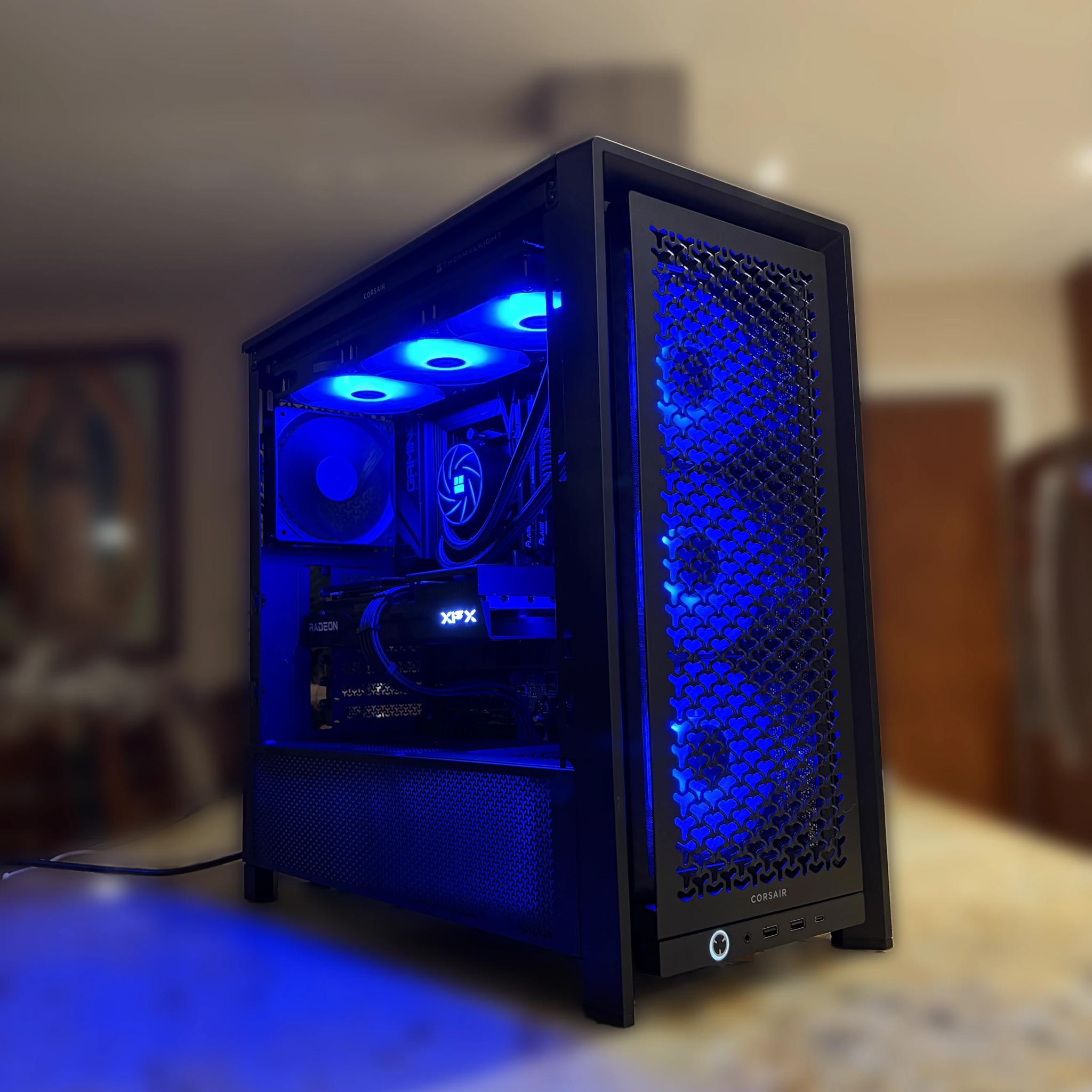 Black Gaming PC | 9060XT 16GB | Ryzen 5 7500F | 32GB 6000 mhz RAM | 1TB SSD | ON BOARD WiFi + BT