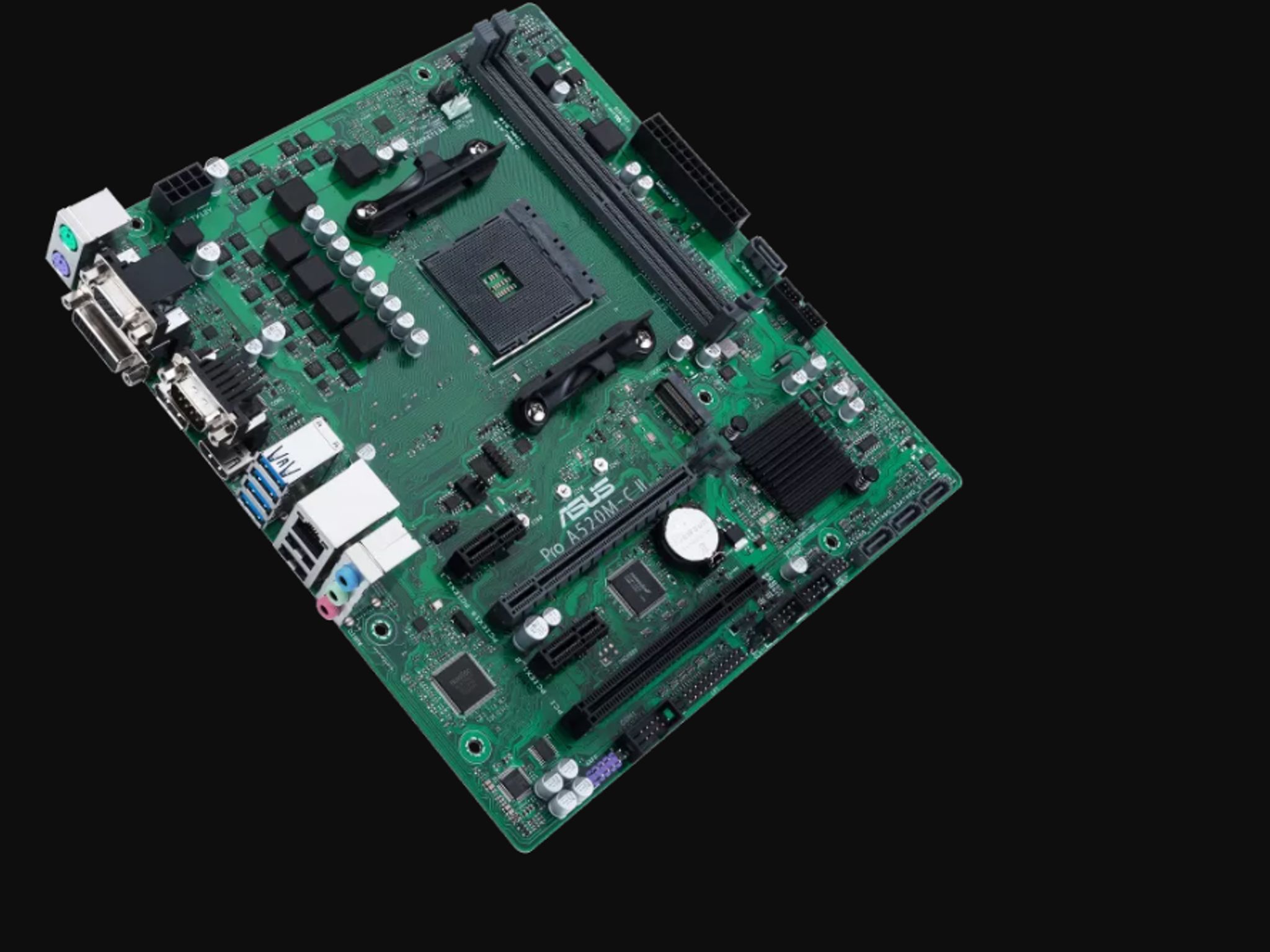 ASUS PRO A520M-C II AMD A520 AM4 DDR4 MicroATX Desktop Motherboard