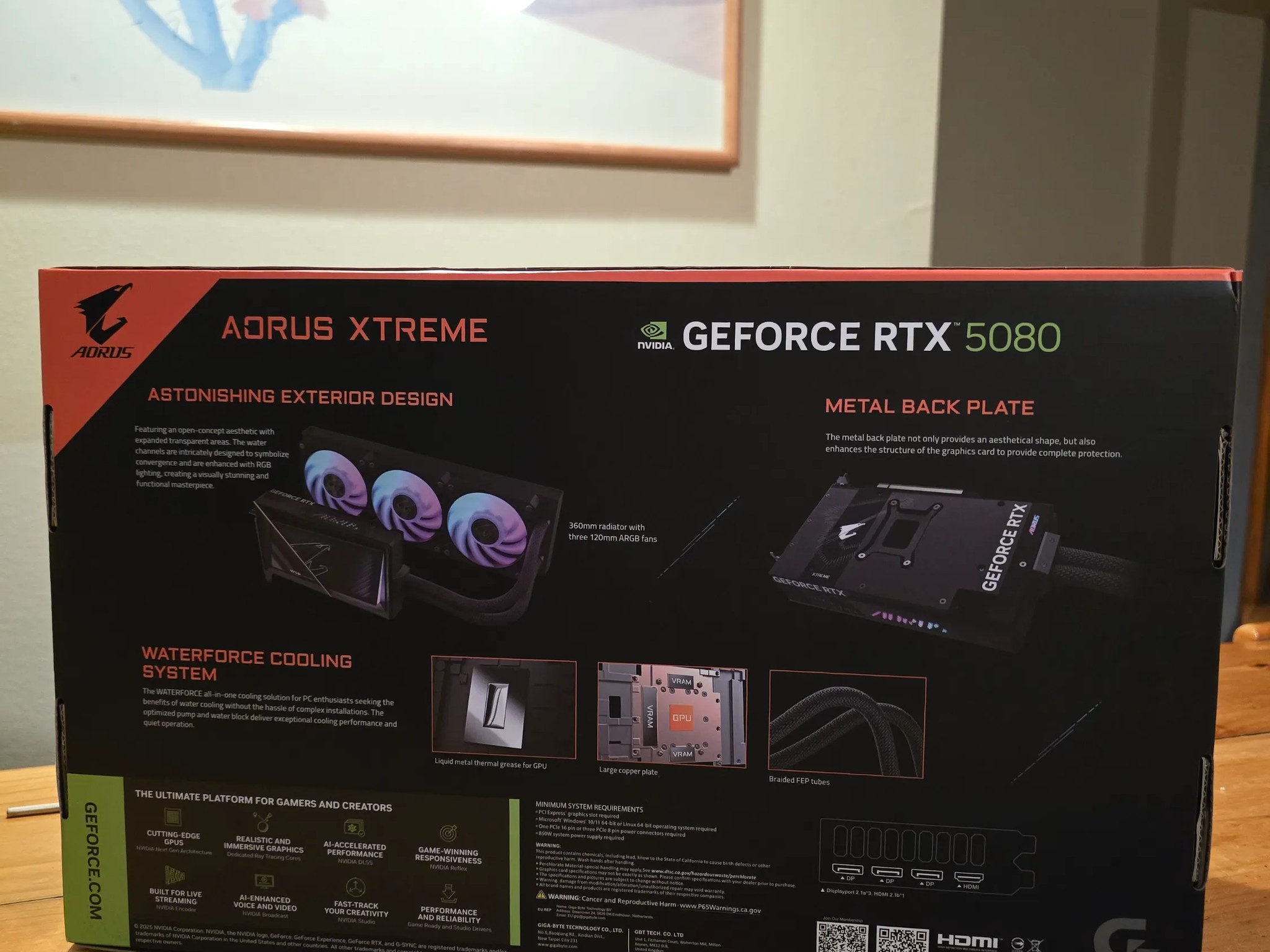 RTX 5080 Aorus XTREME Waterforce 16GB GDDR7