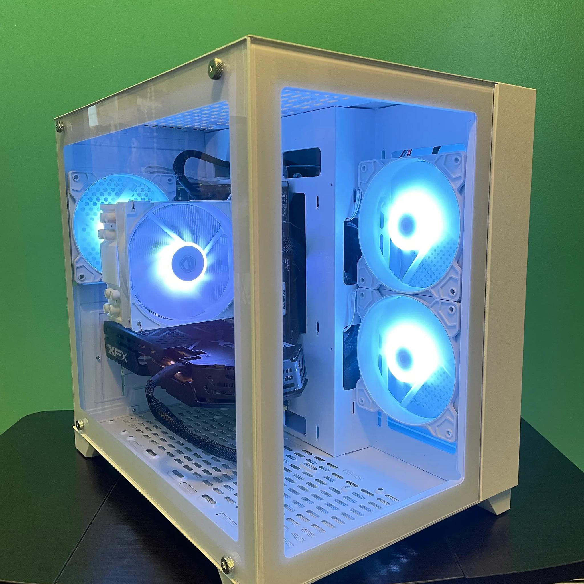 CLEAN White Gaming PC| Intel i5 / Amd RX580 / 8GB / 600GB Win 10 Pro WiFi