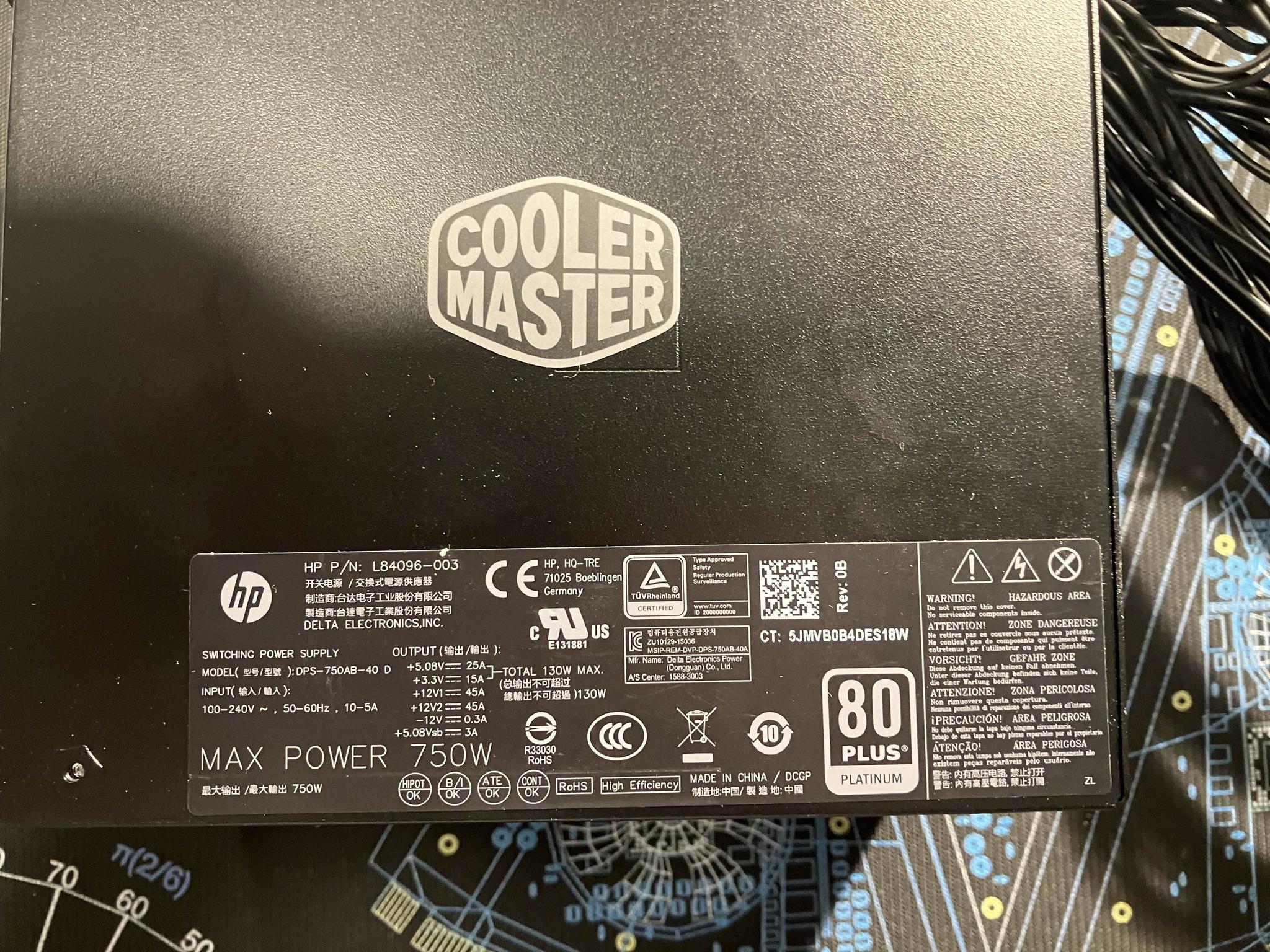 Cooler Master 750W 80+ Platinum OEM PSU