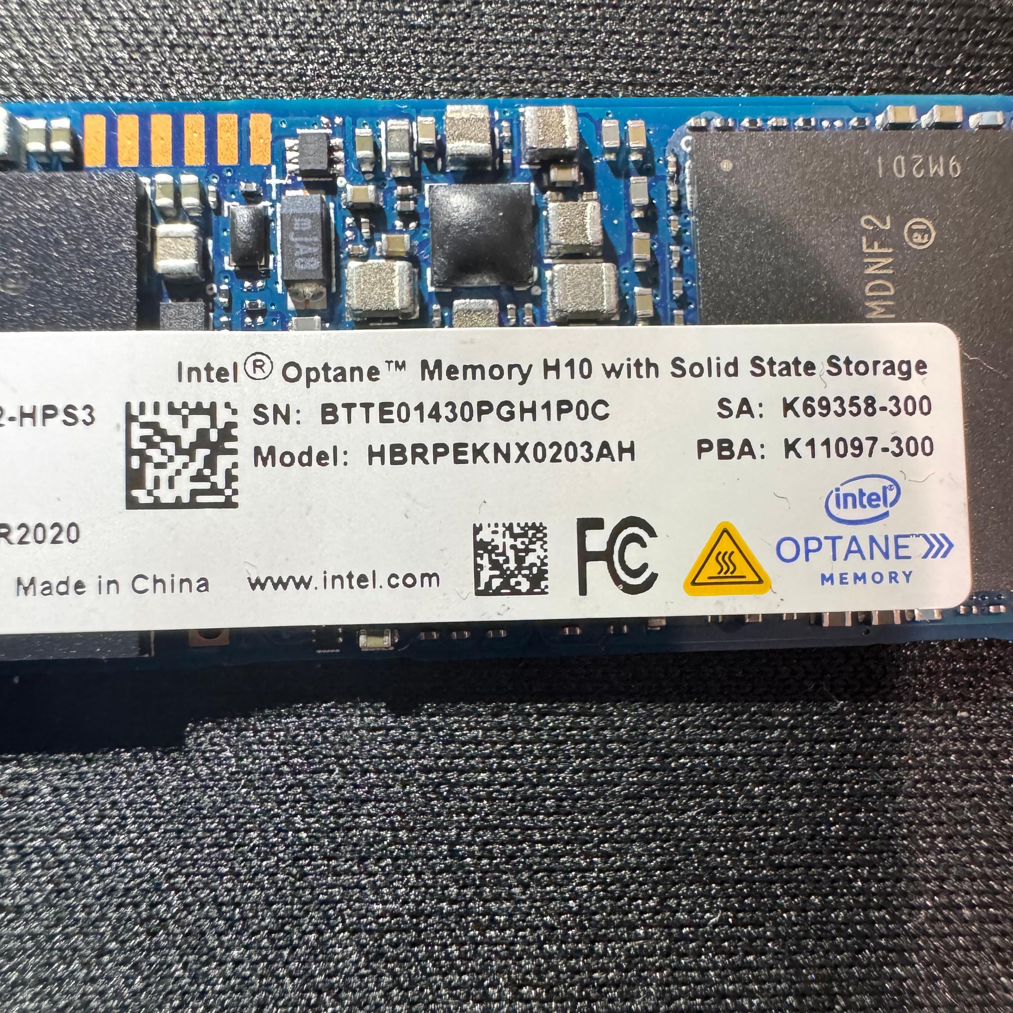 ntel Optane Memory H10 32GB + 1TB Solid State Storage M.2 SSD