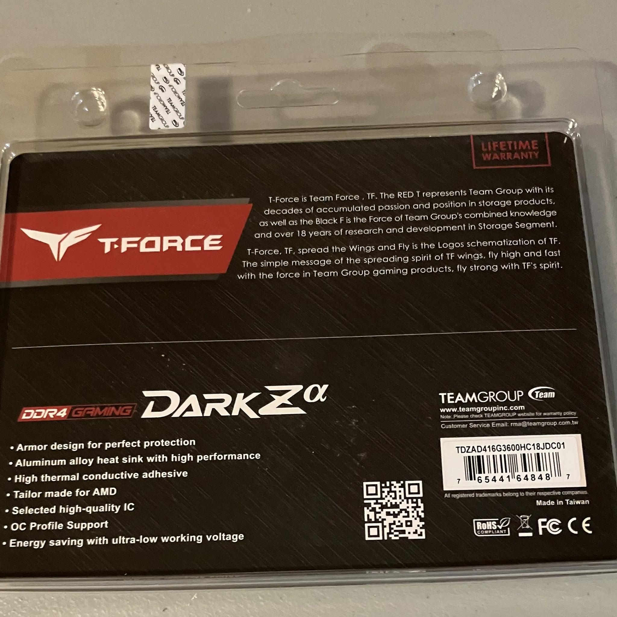 2x8GB TeamGroup T-Force DDR4 RAM