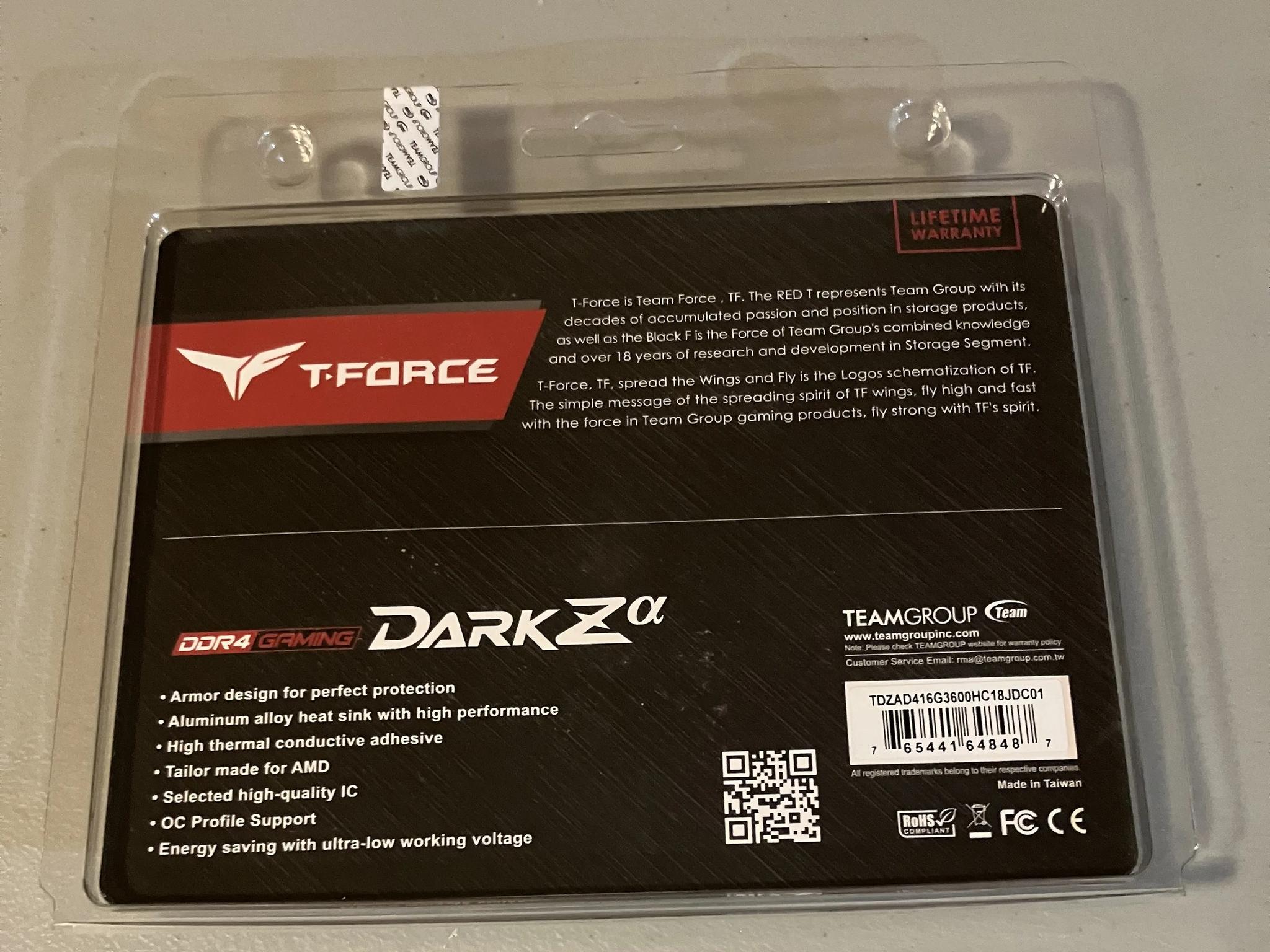 2x8GB TeamGroup T-Force DDR4 RAM