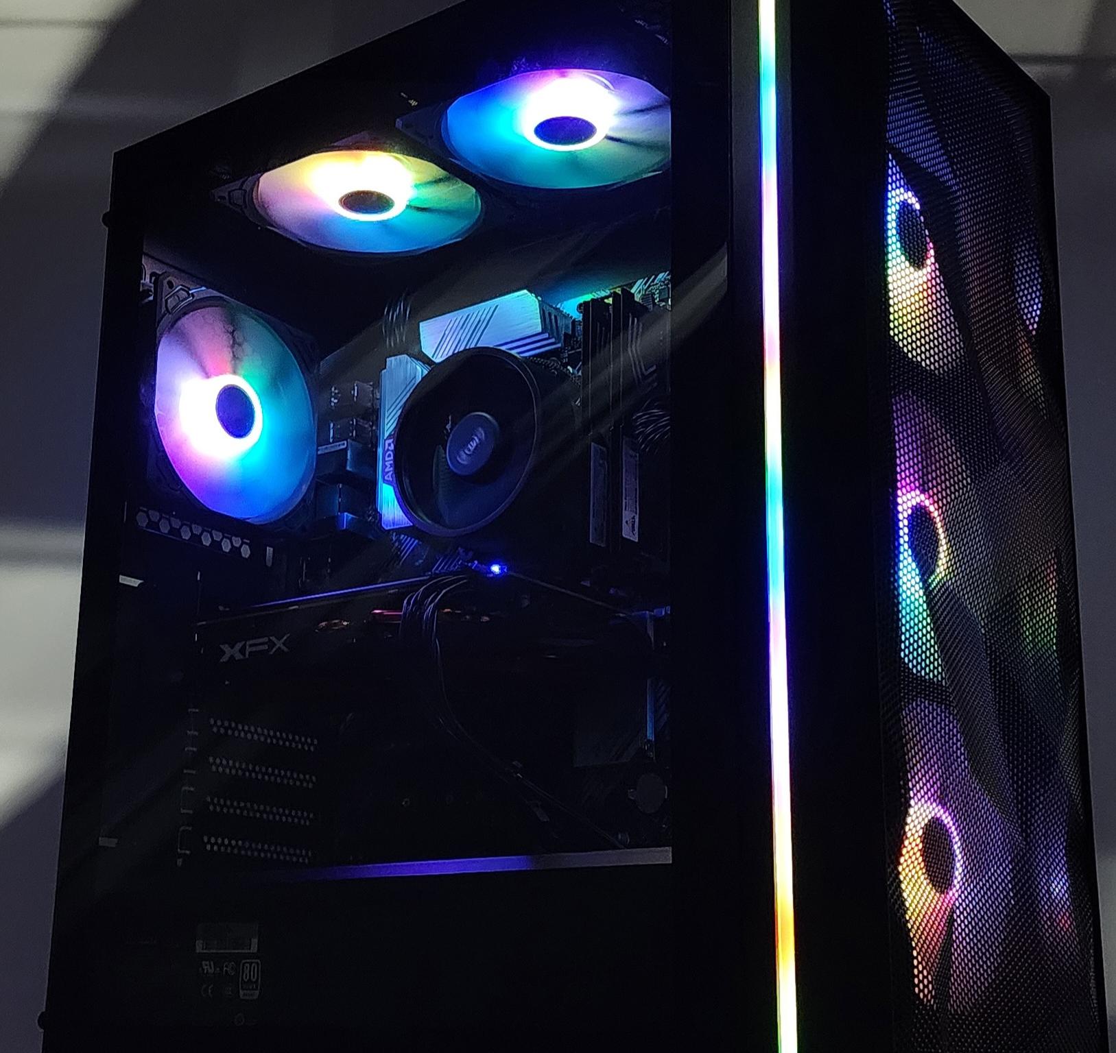 Gaming PC Ryzen 5 5500 16GB RAM 256GB SSD RX 580 8GB Windows 11 Computer