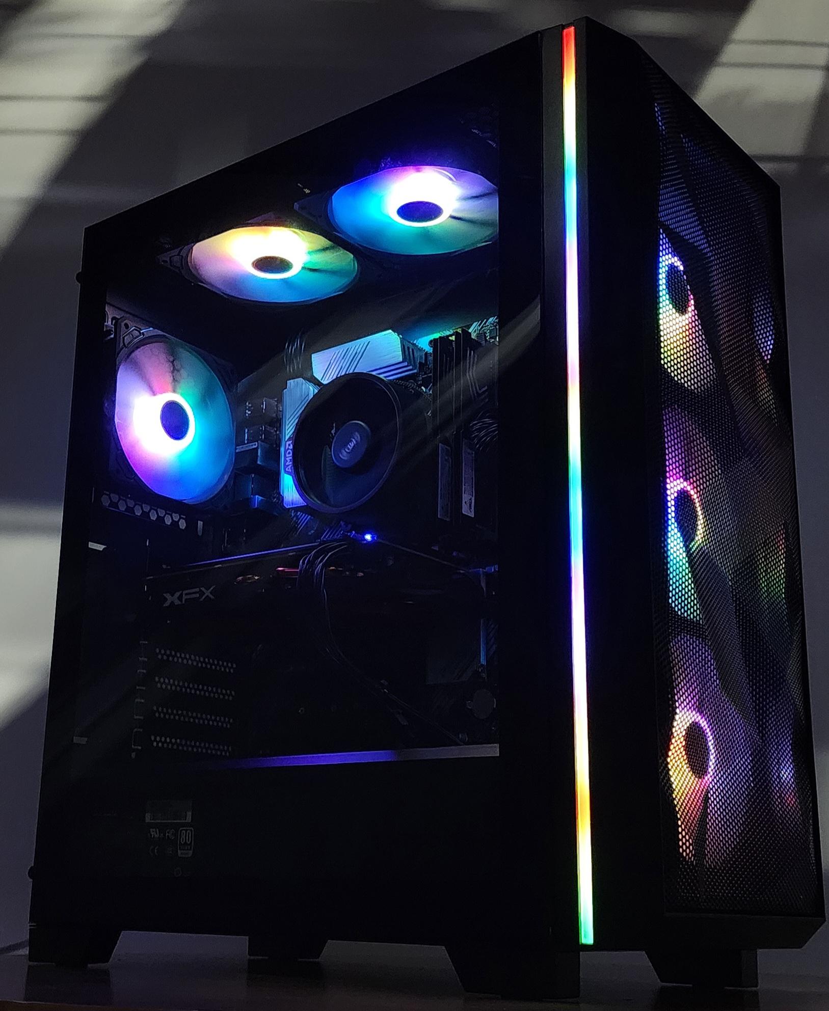 Gaming PC Ryzen 5 5500 16GB RAM 256GB SSD RX 580 8GB Windows 11 Computer