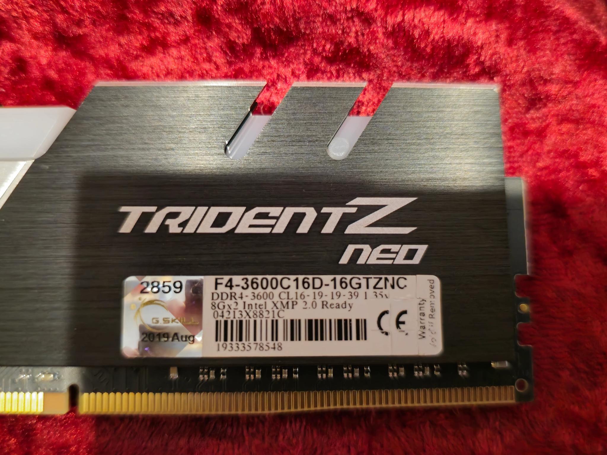 G Skill TridentZ Neo RGB DDR4 16GB (2X8GB)