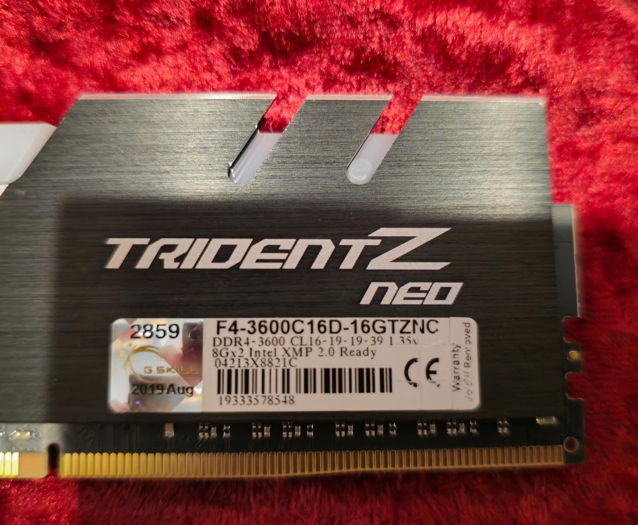 G Skill TridentZ Neo RGB DDR4 16GB (2X8GB)